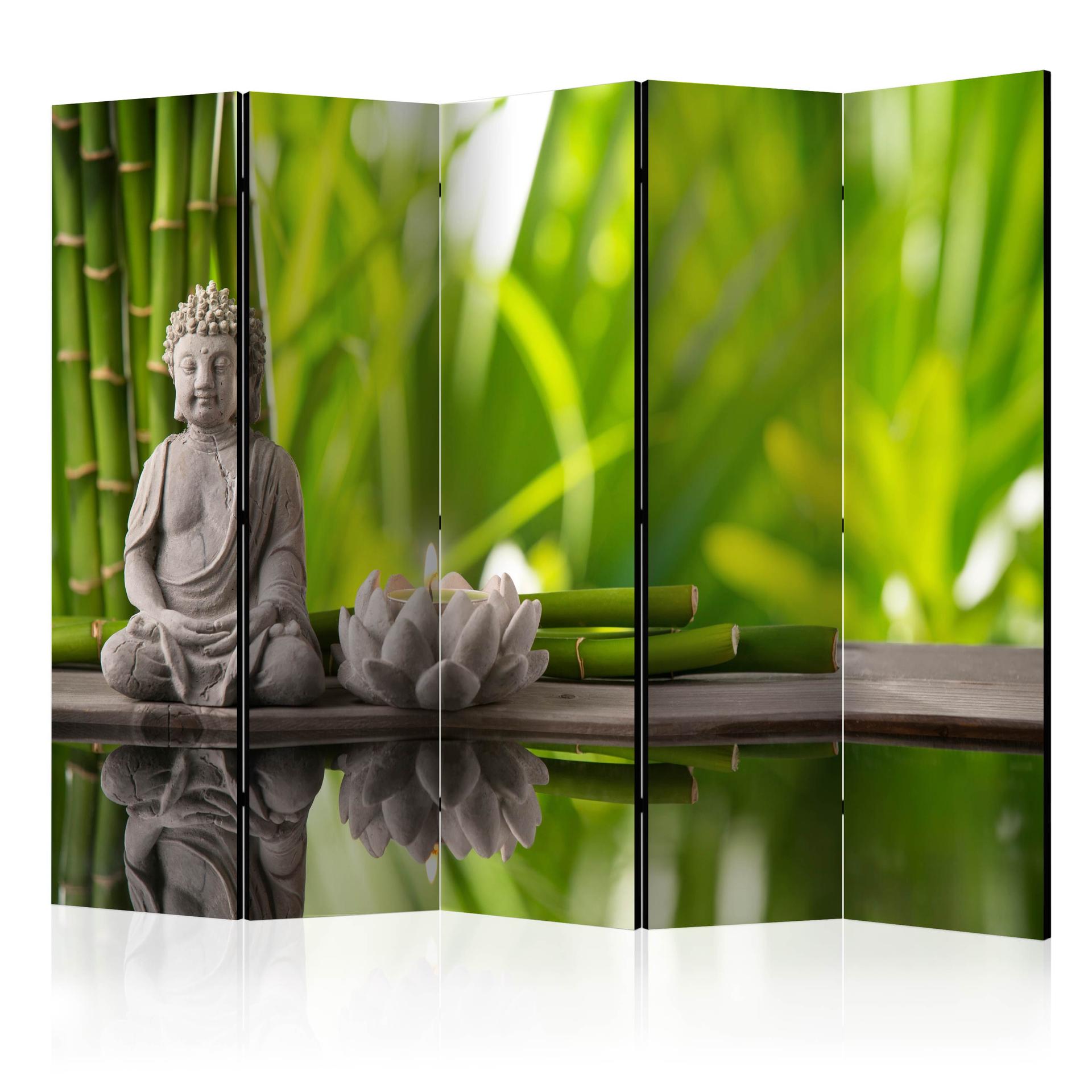 Screen room divider - Meditation path , 5-delt - 225x172 cm