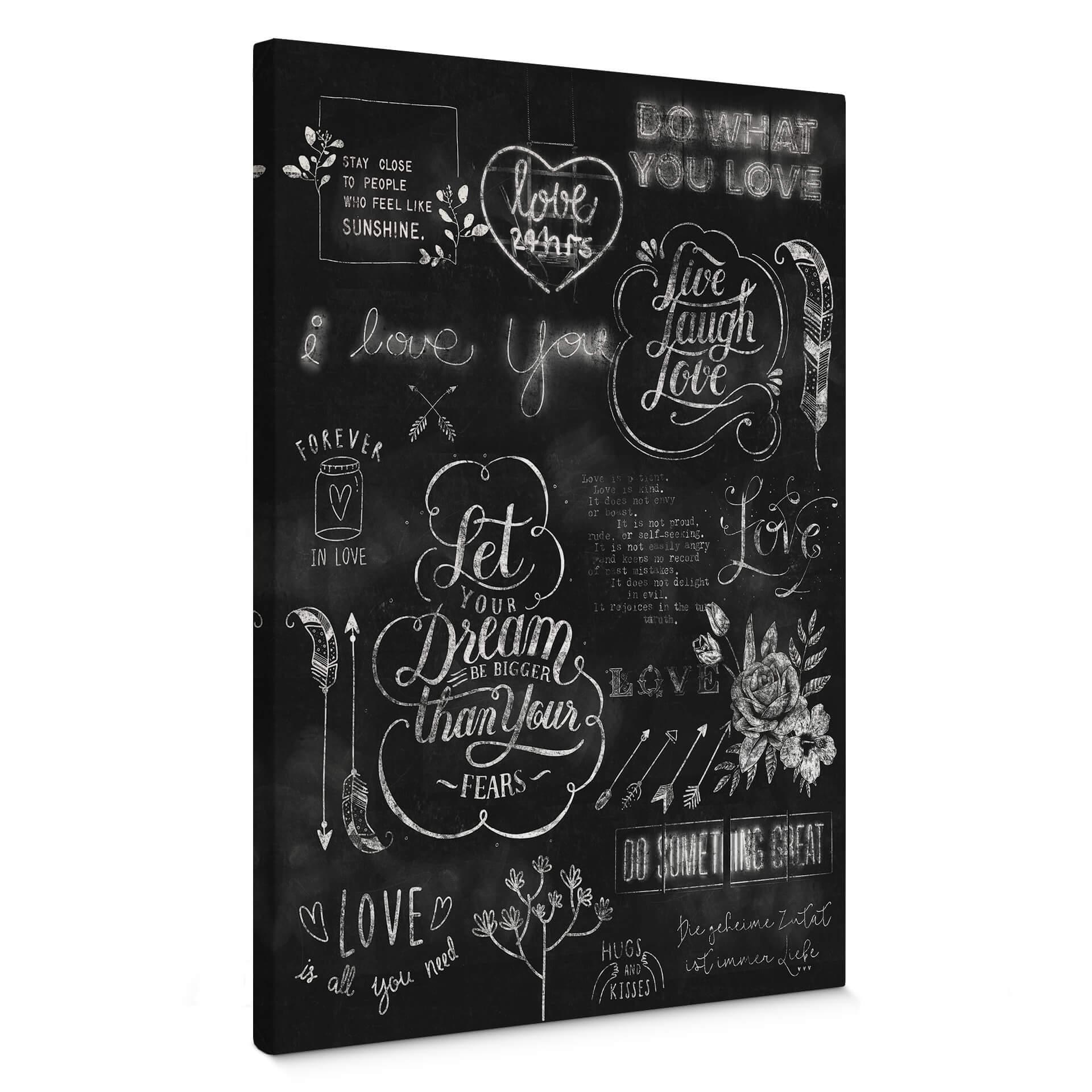 Lienzo Mundo de buenos sentimientos