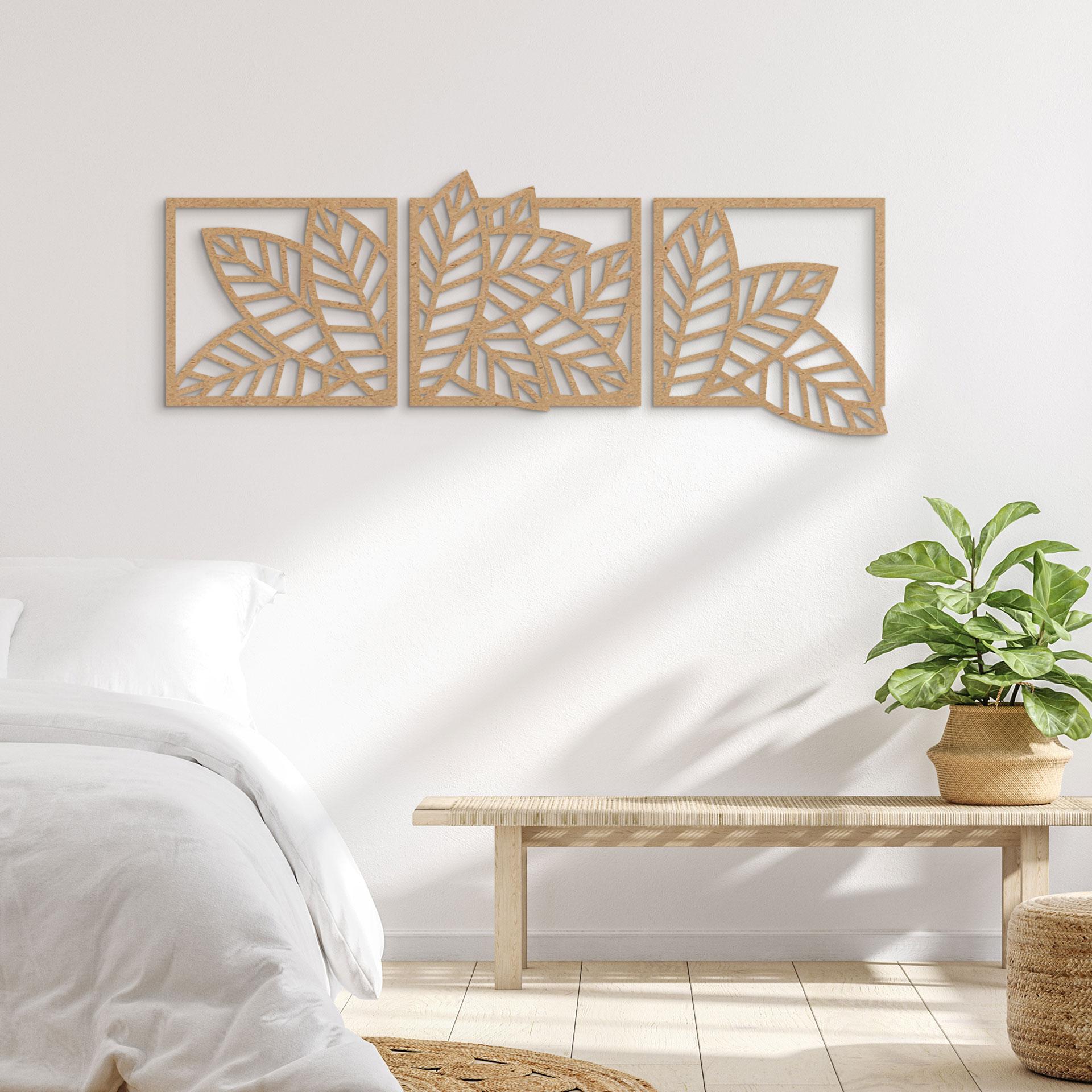 MDF-dekoration Sæt med blade (3 stk.)