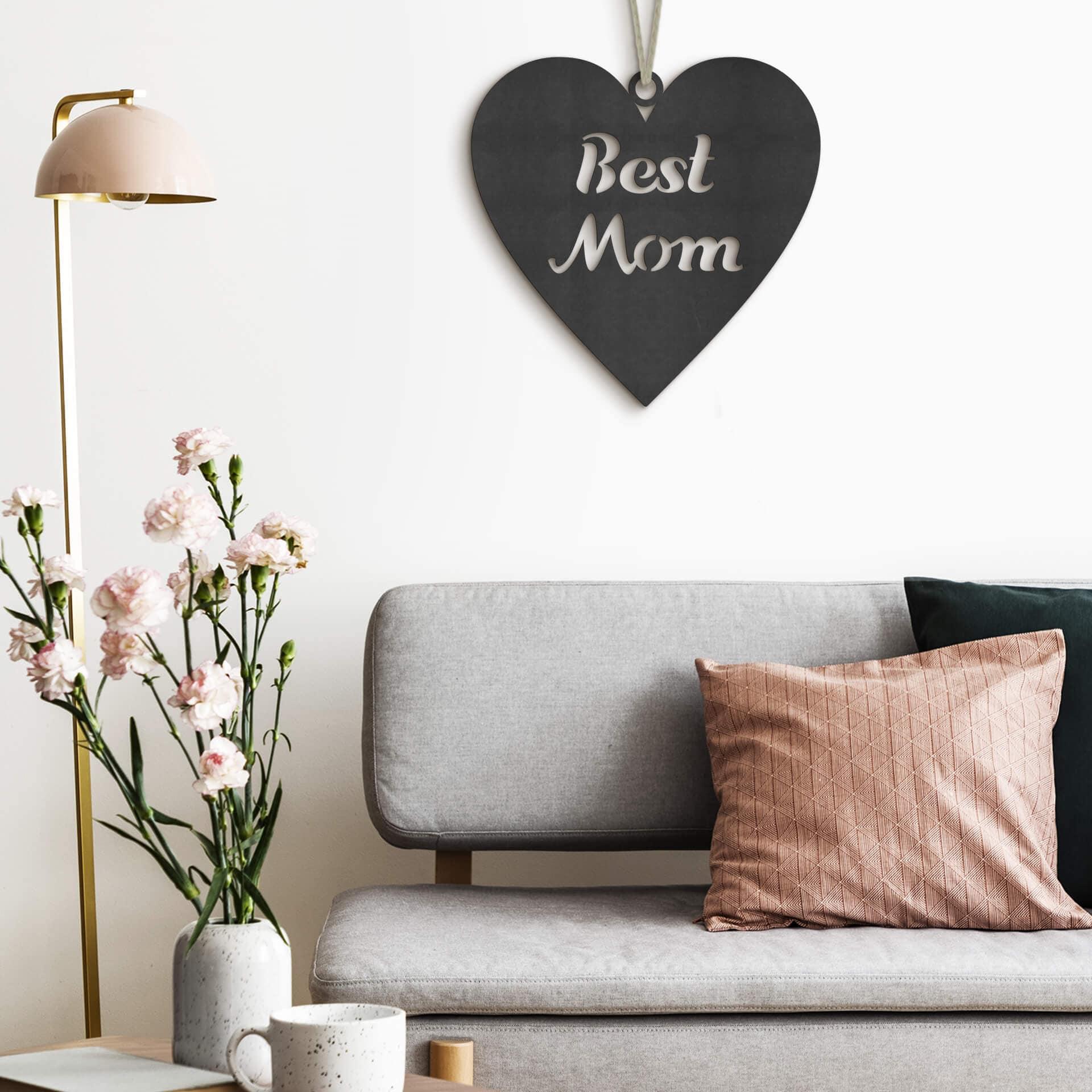 MDF - Decoración en madera - Best Mum Heart
