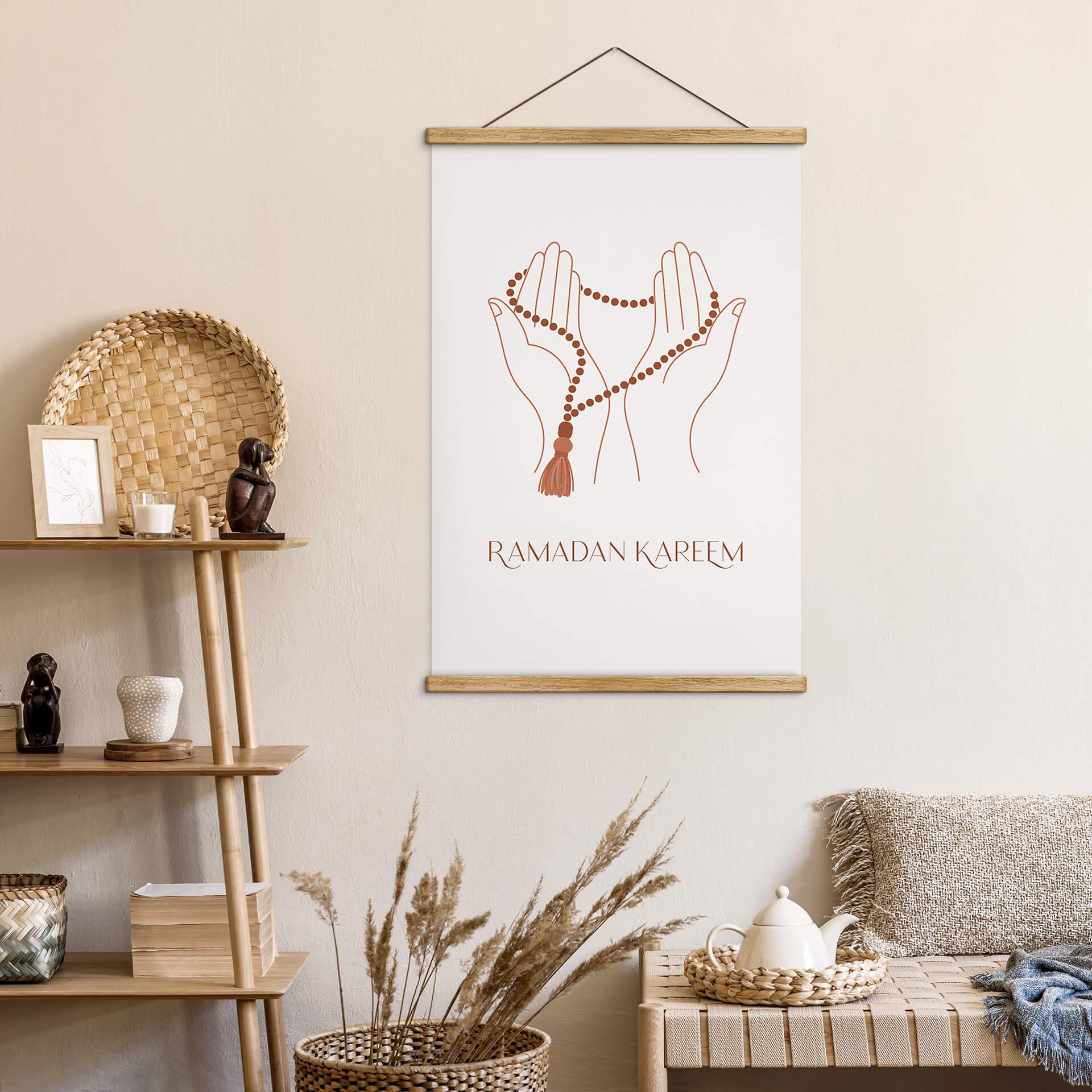 Obraz tkaniny Ramadan Kareem ręce