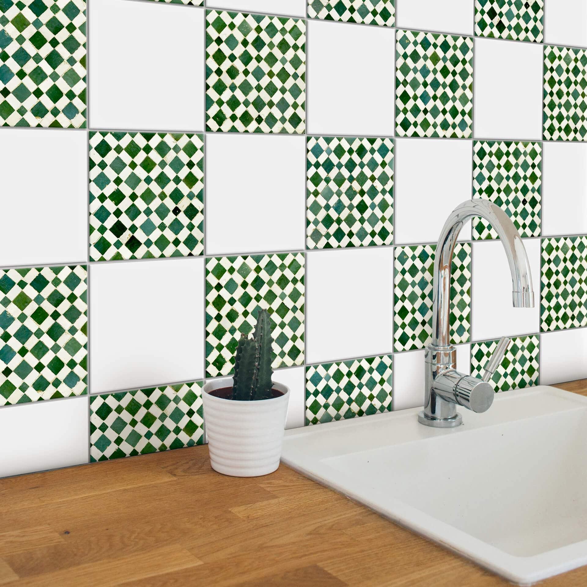 Fliesenaufkleber Mosaik 02 - 12er Set