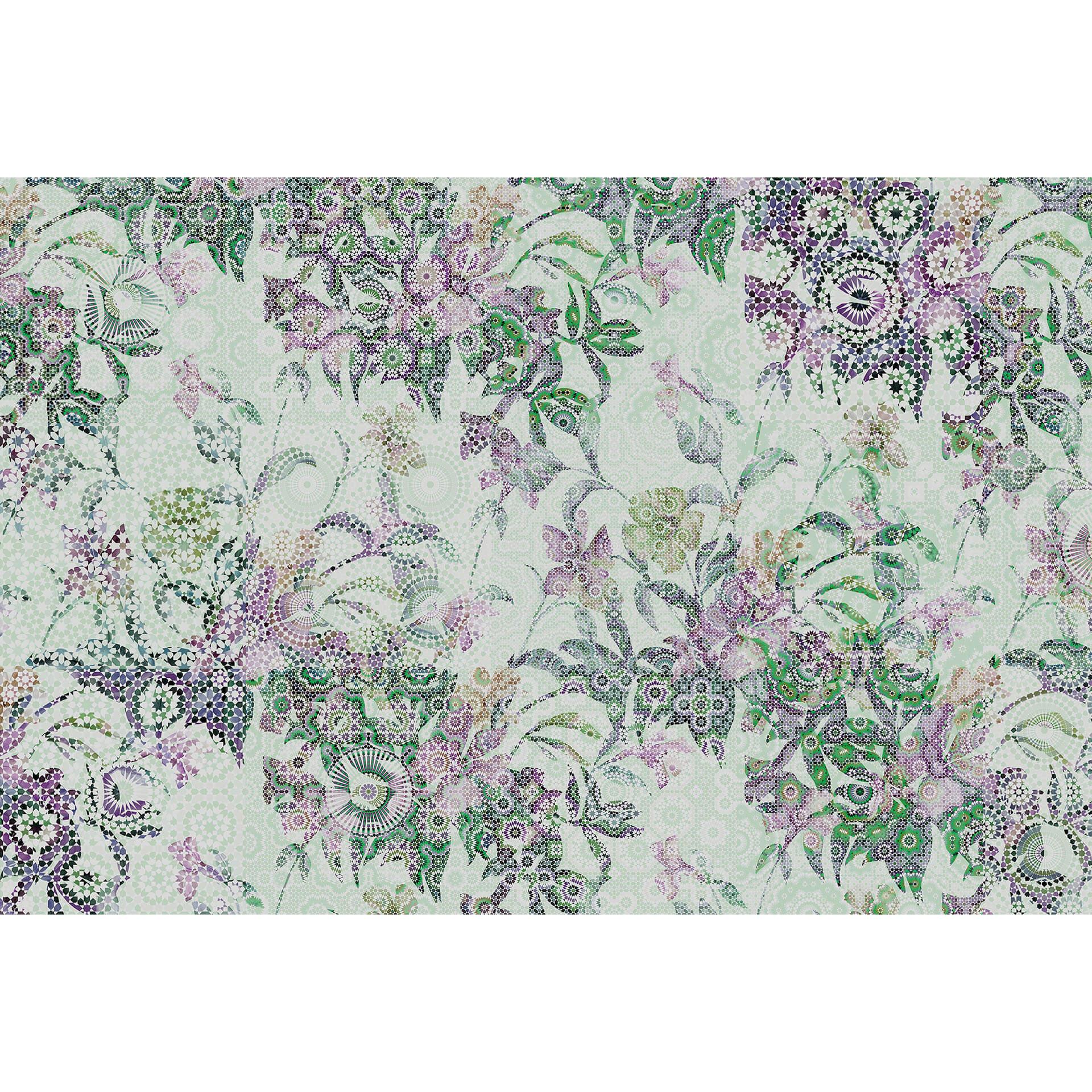 Livingwalls Fotobehang Walls by Patel mosaic leaves 2