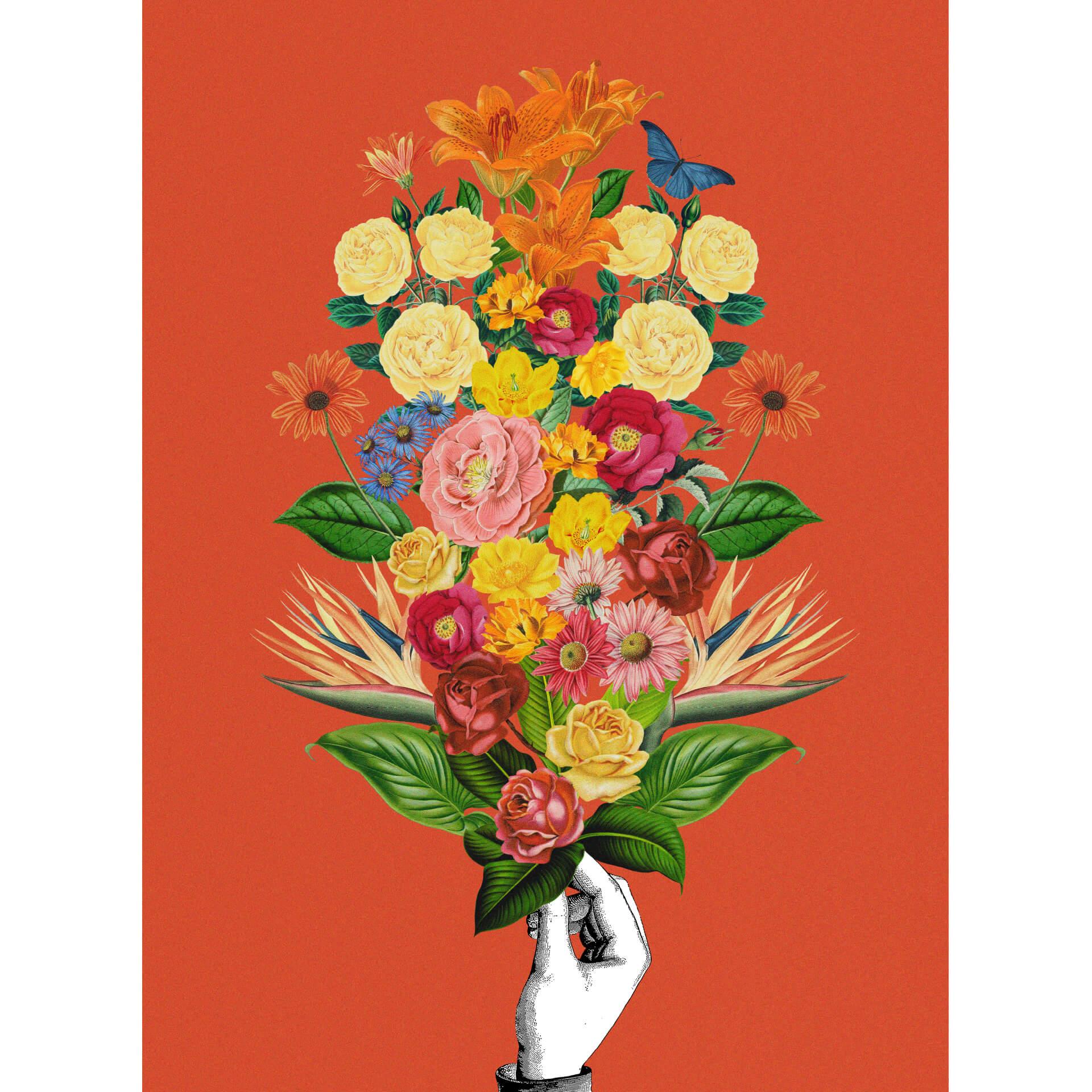 Fotobehang Feldmann - Botanical Red