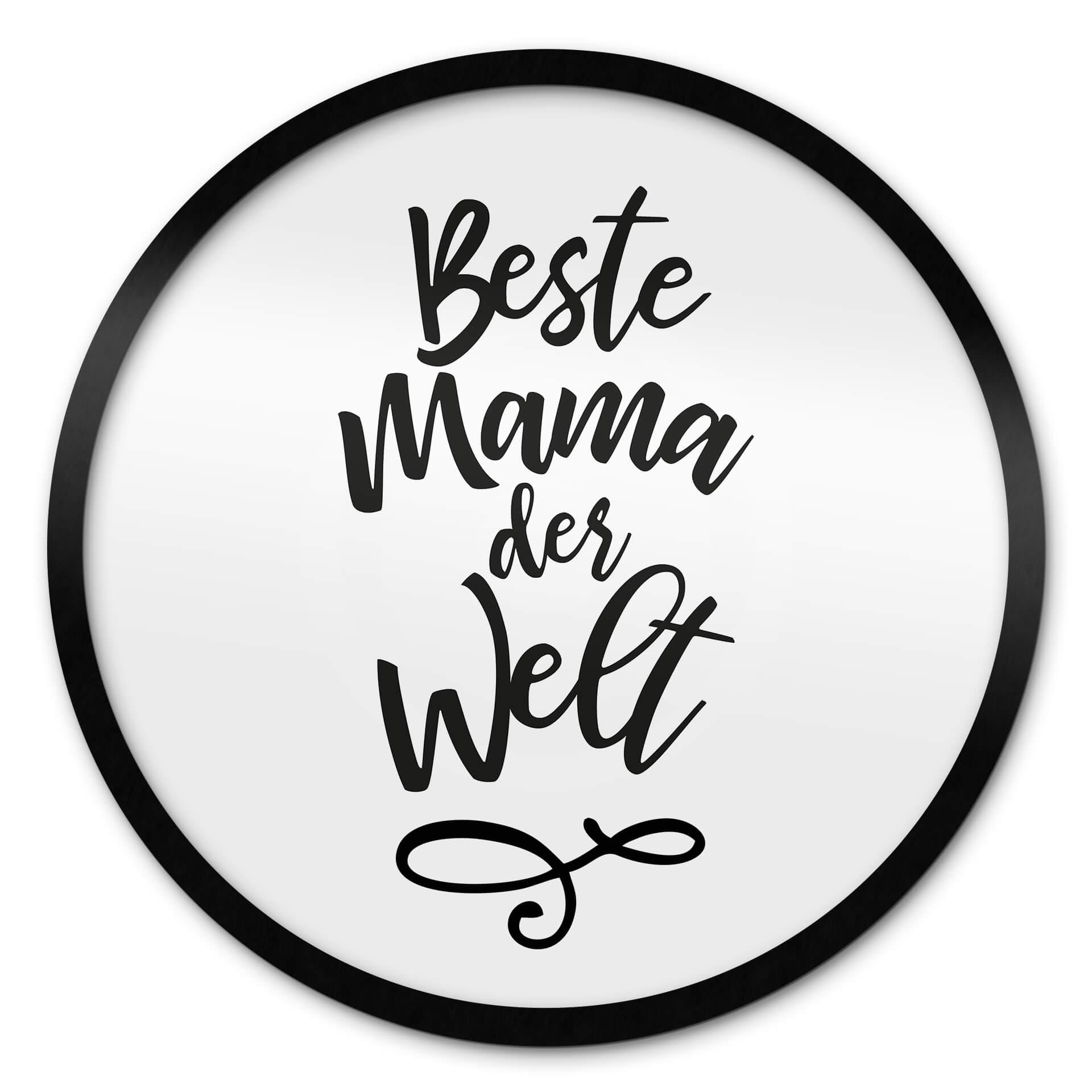 Verdens bedste mor Plakat - rund
