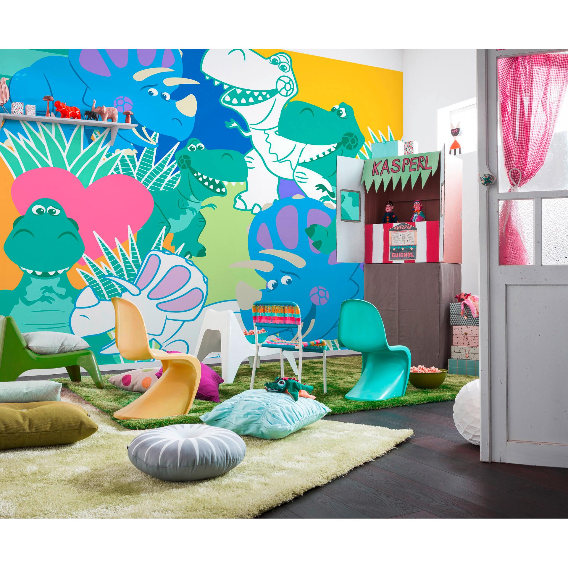 Vlies behang - Toy Story Rex en Trixie - 300 x 280 cm