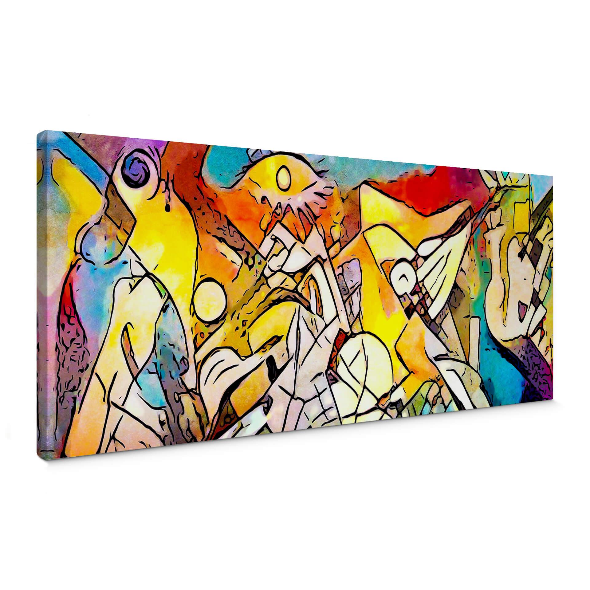 Canvastavla Zamart - Hyllning till Picasso - Kaos - Panorama
