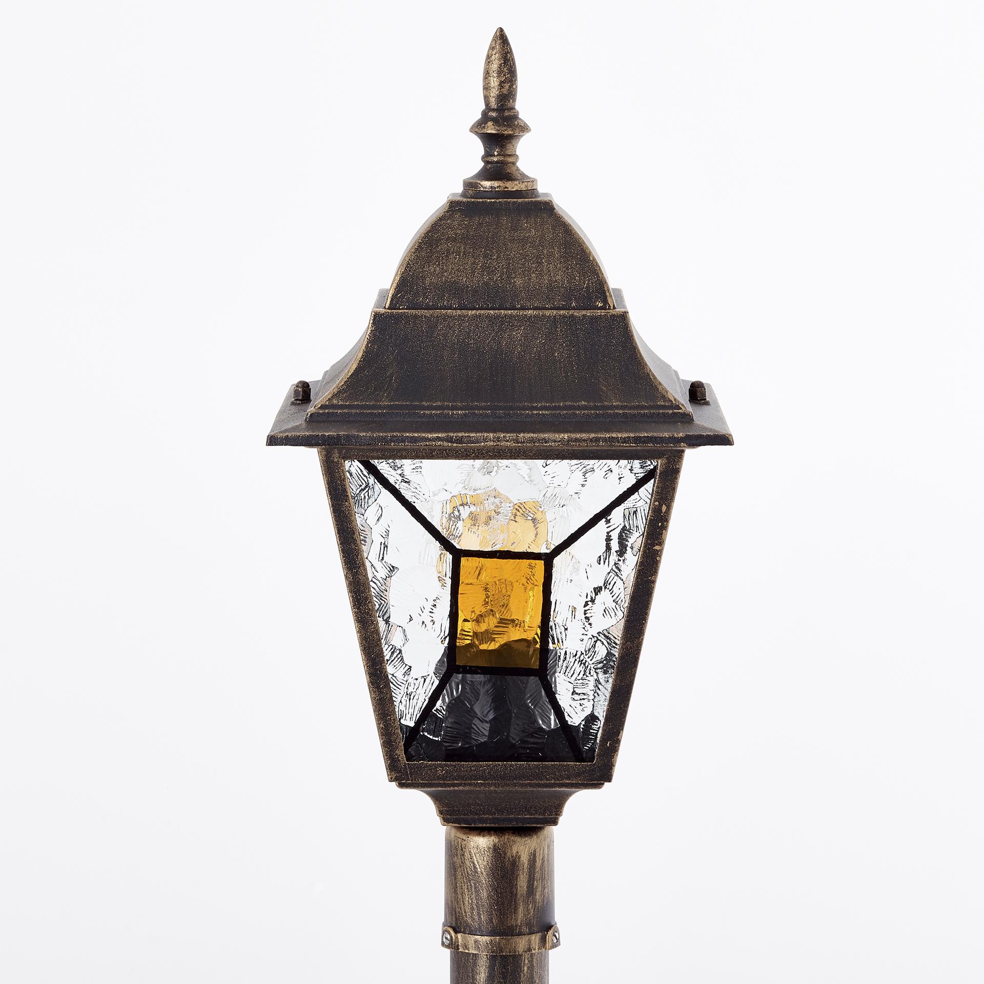 Außenstandleuchte Jonas, gold, 116 x 18 cm, Glas Außenleuchte