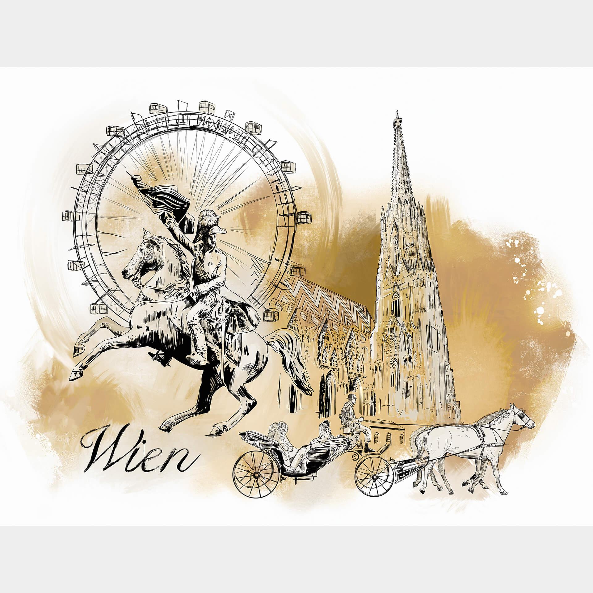 Fotobehang Love your City - Wenen, Oostenrijk