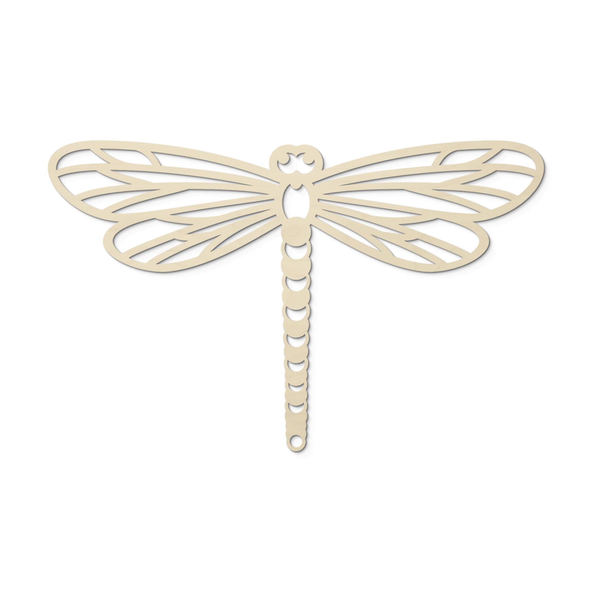 Decoro in legno origami - Libellula