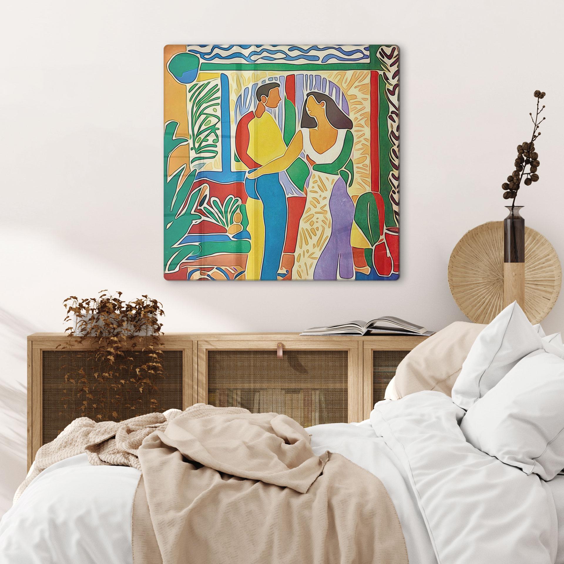 Glasbillede - Elskende - Inspireret af Matisse - Zamart