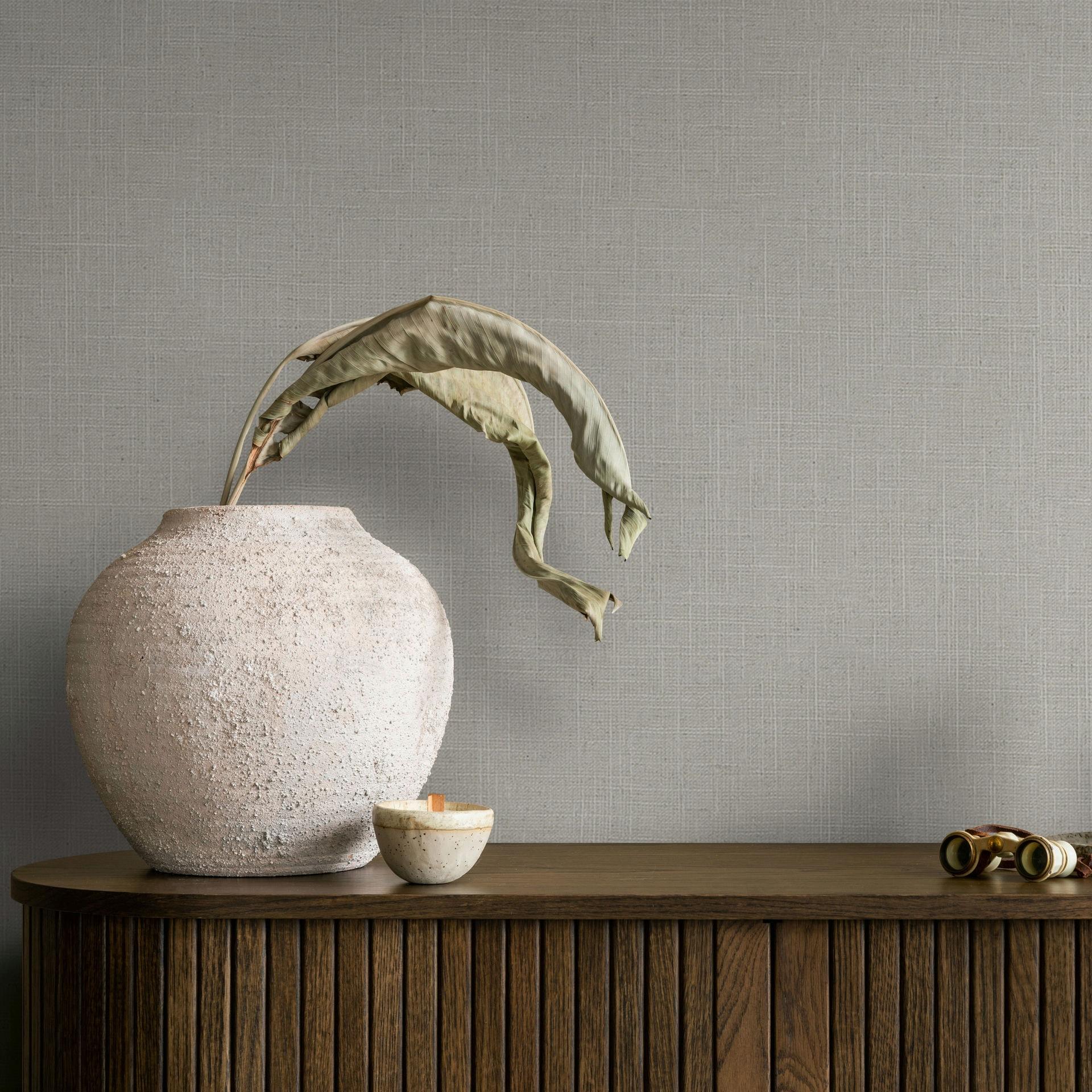 Vliesbehang, structuur effen modern mat in bruin