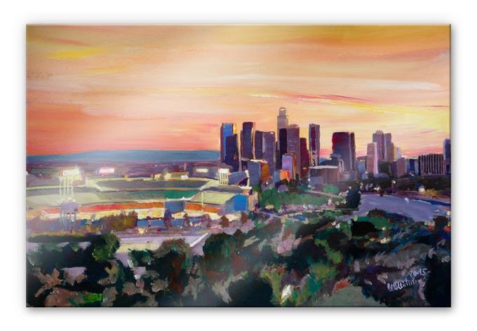 Tableau en verre acrylique - Bleichner - LA Skyline