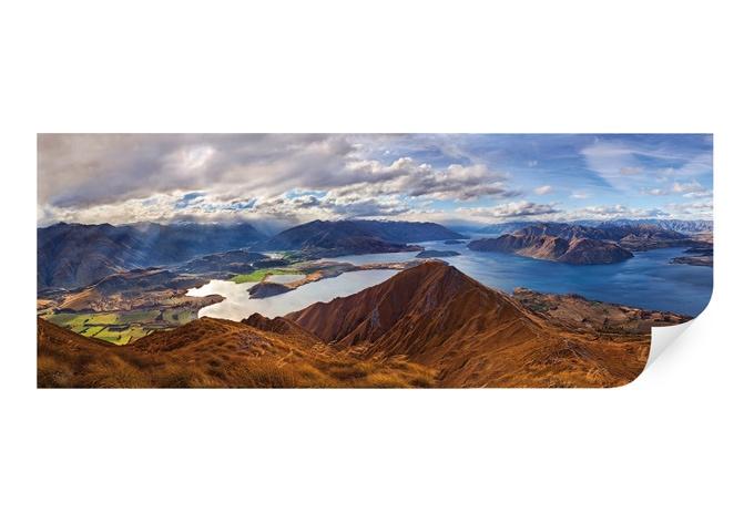 Zelfklevende Poster Yan - View from Roys Peak - panorama
