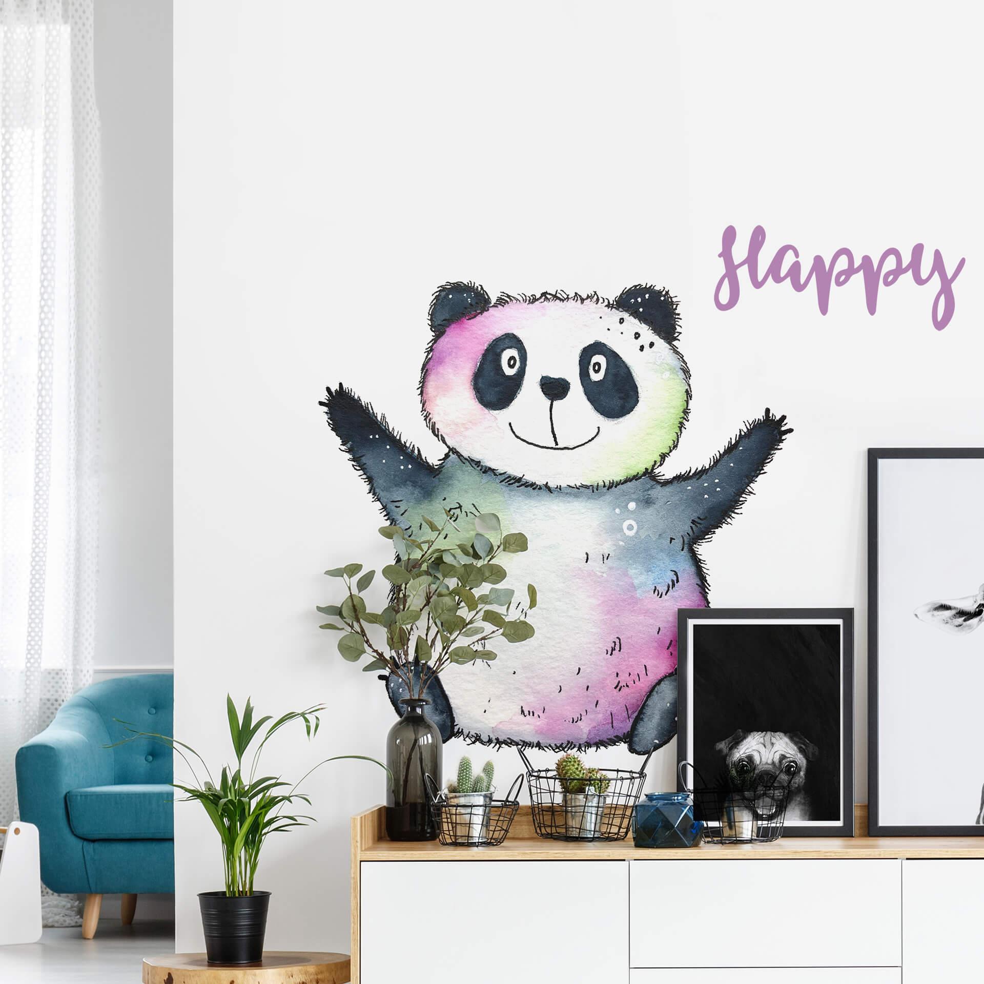 Muursticker Hagenmeyer - Happy Panda