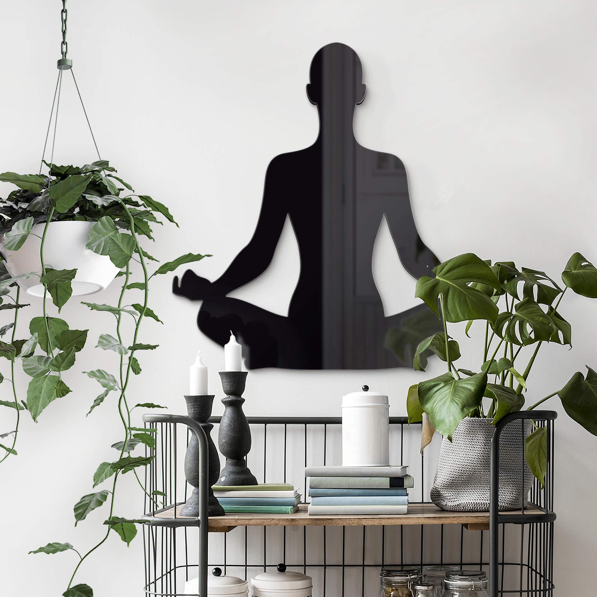 Decoración acrílica postura de yoga sentado 01