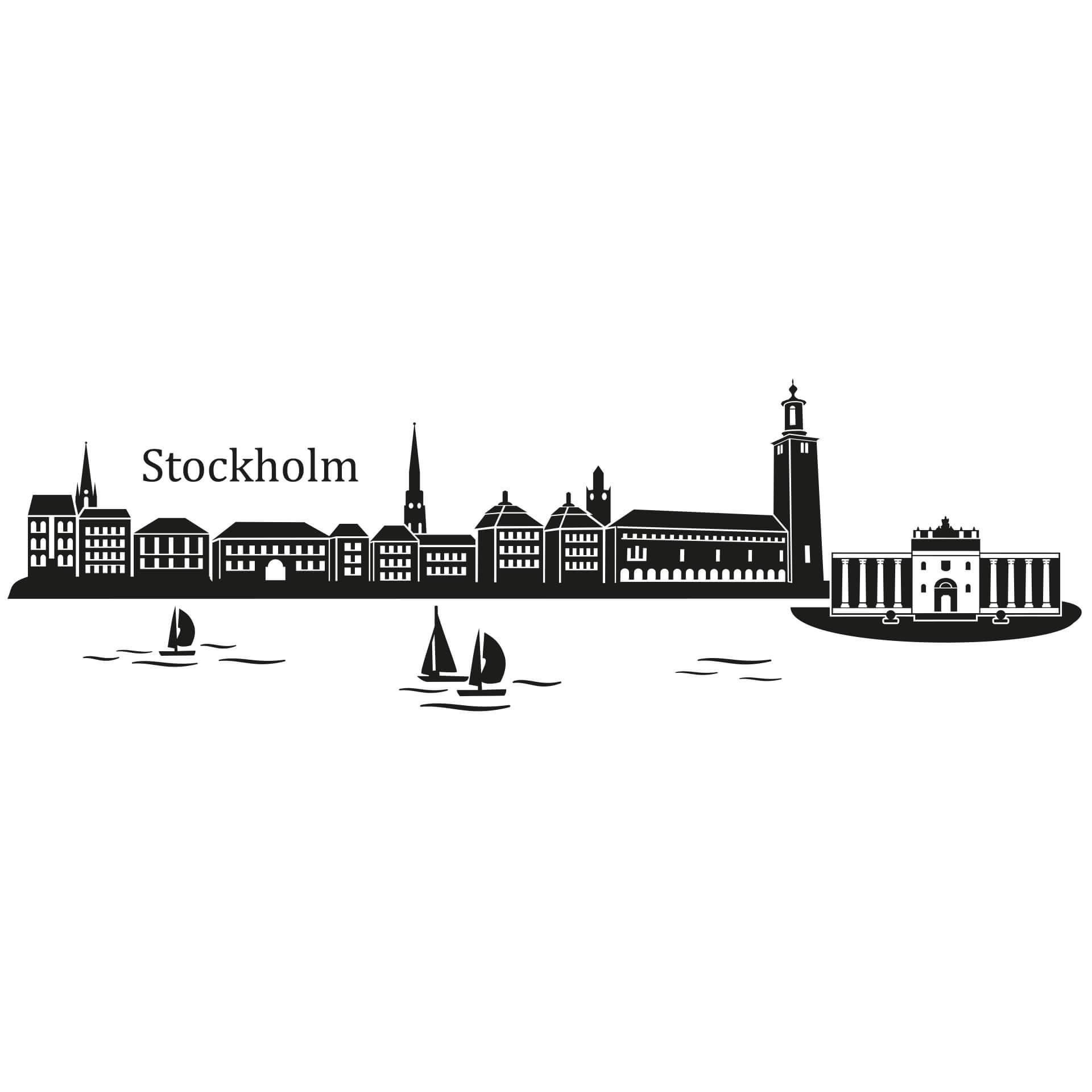Wallsticker Stockholm Skyline