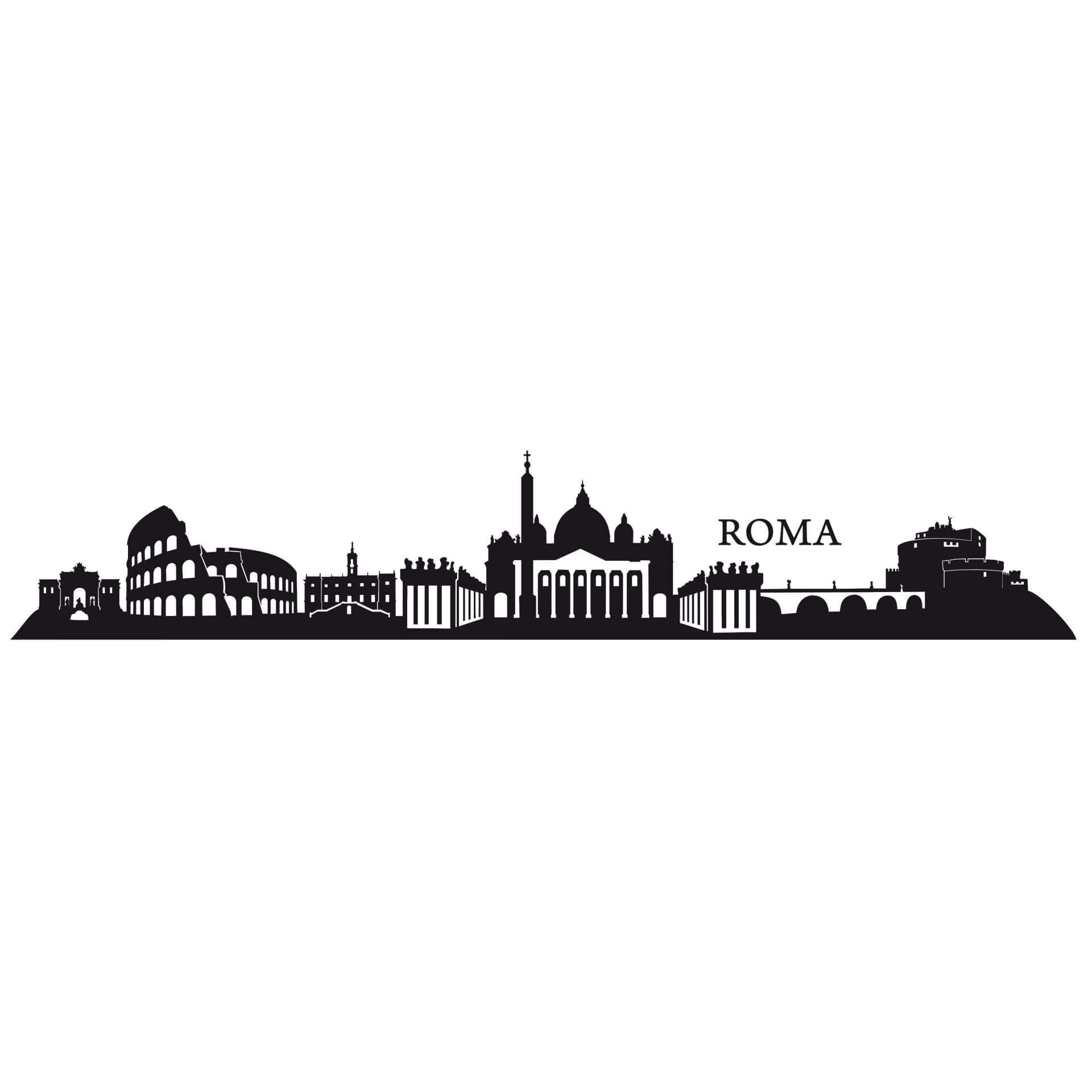 Wallsticker Skyline over Rom