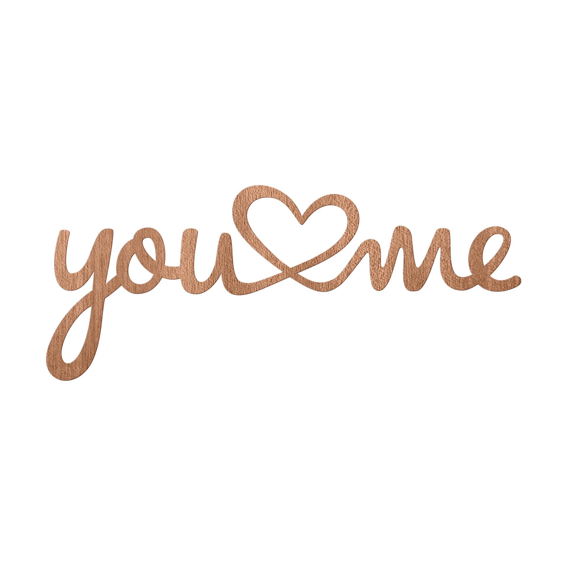 Houten Wanddecoratie Mahoniefineer You and Me