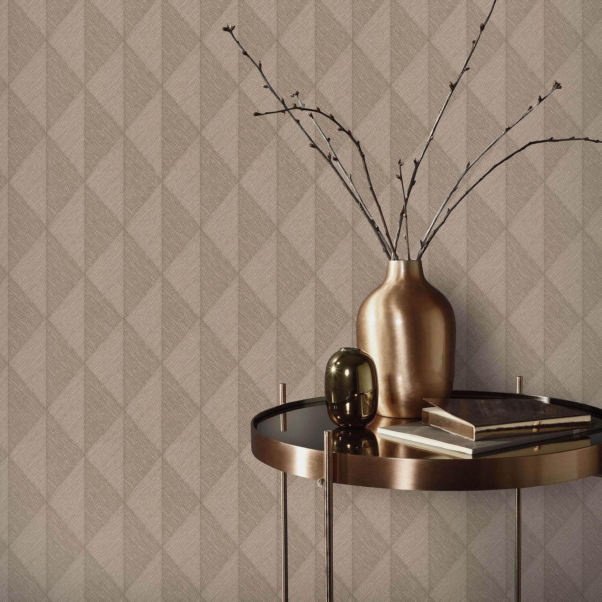 Guido Maria Kretschmer grafisk tapet Woven Whisper Fashion for Walls 5 brun