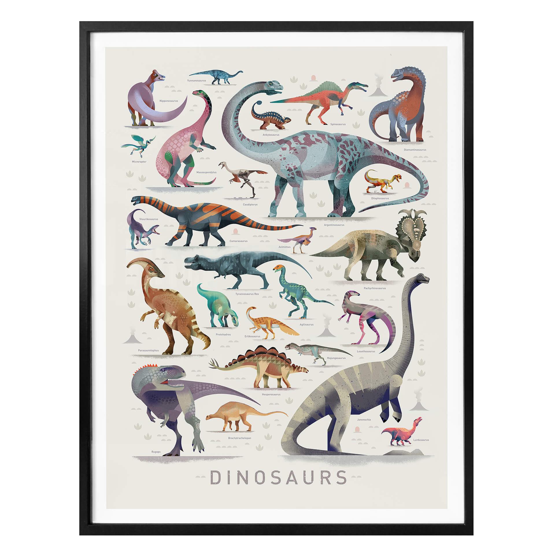 Plakat - Braun - Dinosaurs