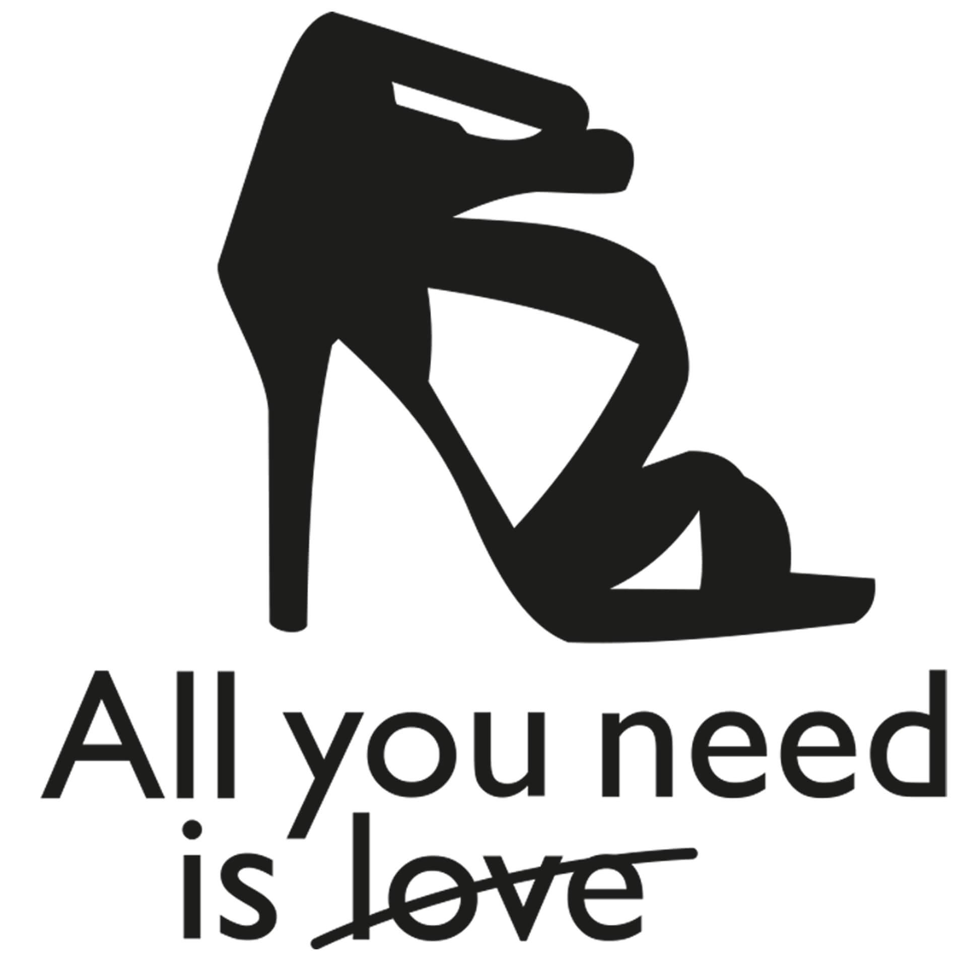 Wallsticker All you need is... (2-farvet)