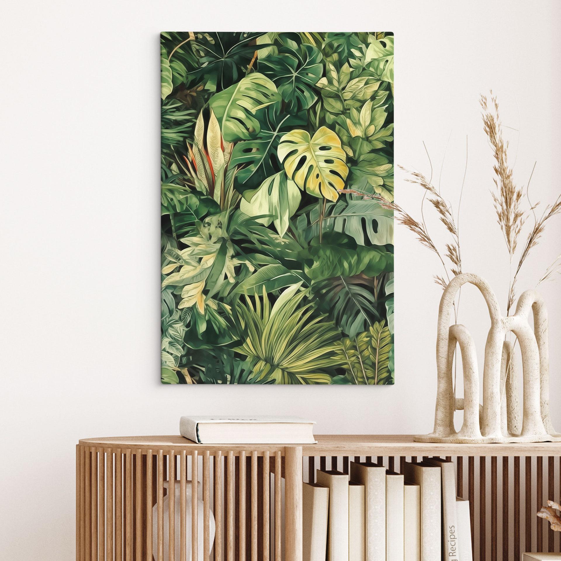 Canvas schilderij jungle planten - Jaszke