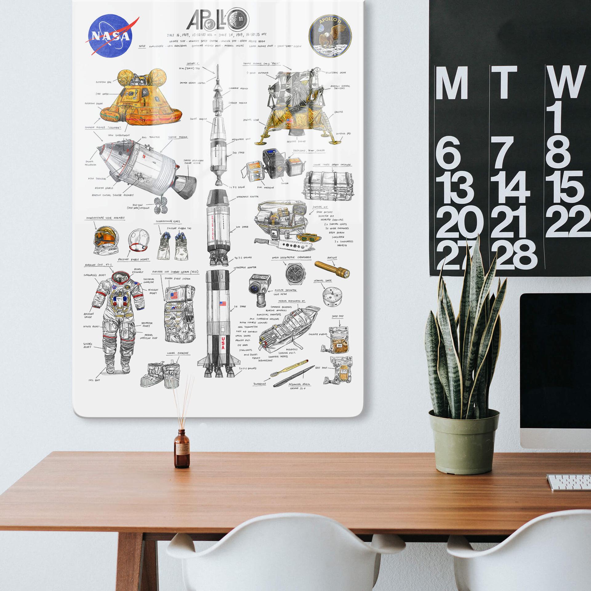 Stampa su vetro Sparshott - Apollo 11