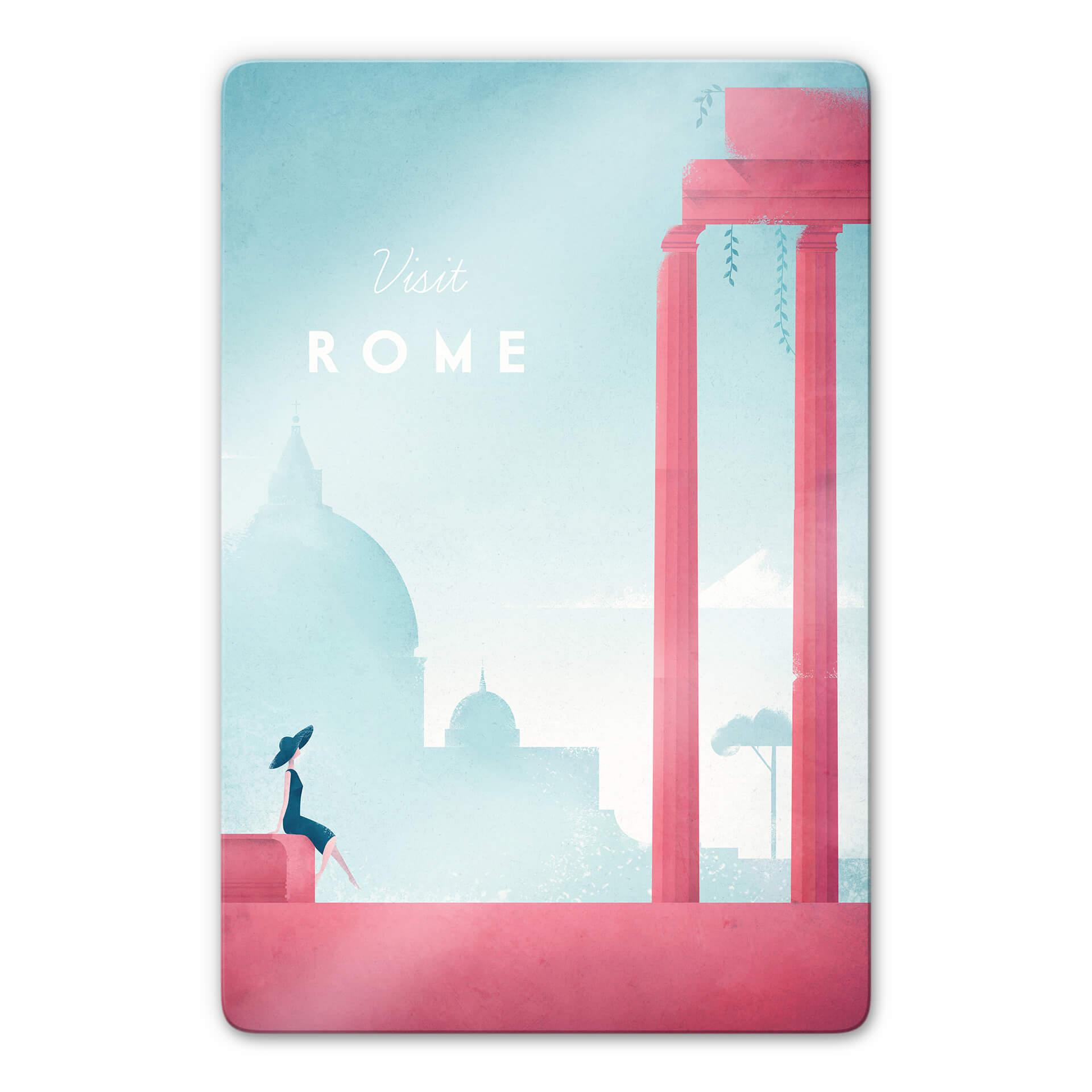 Tableau en verre Rivers - Rome