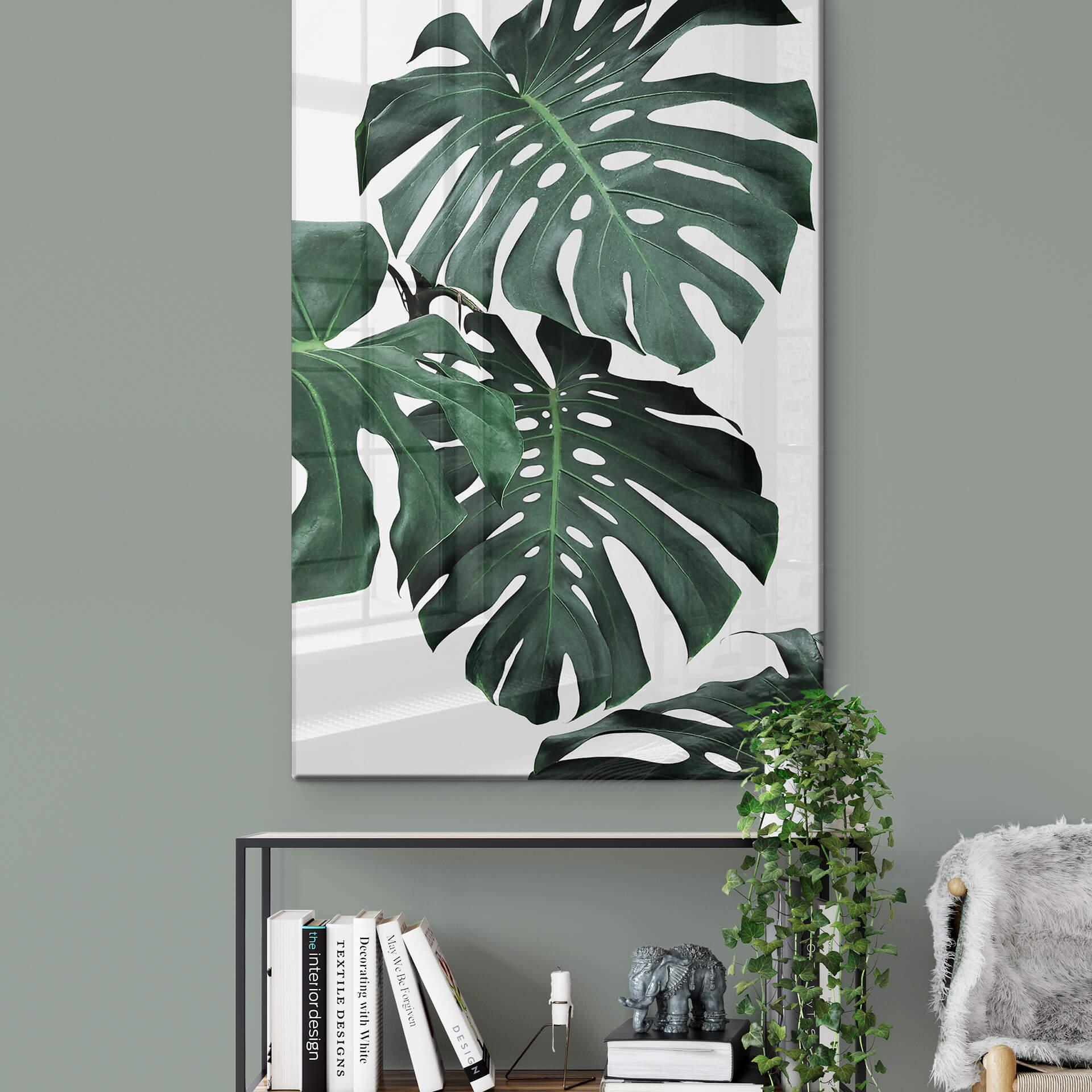 Glasschilderij Sisi & Seb - Monstera