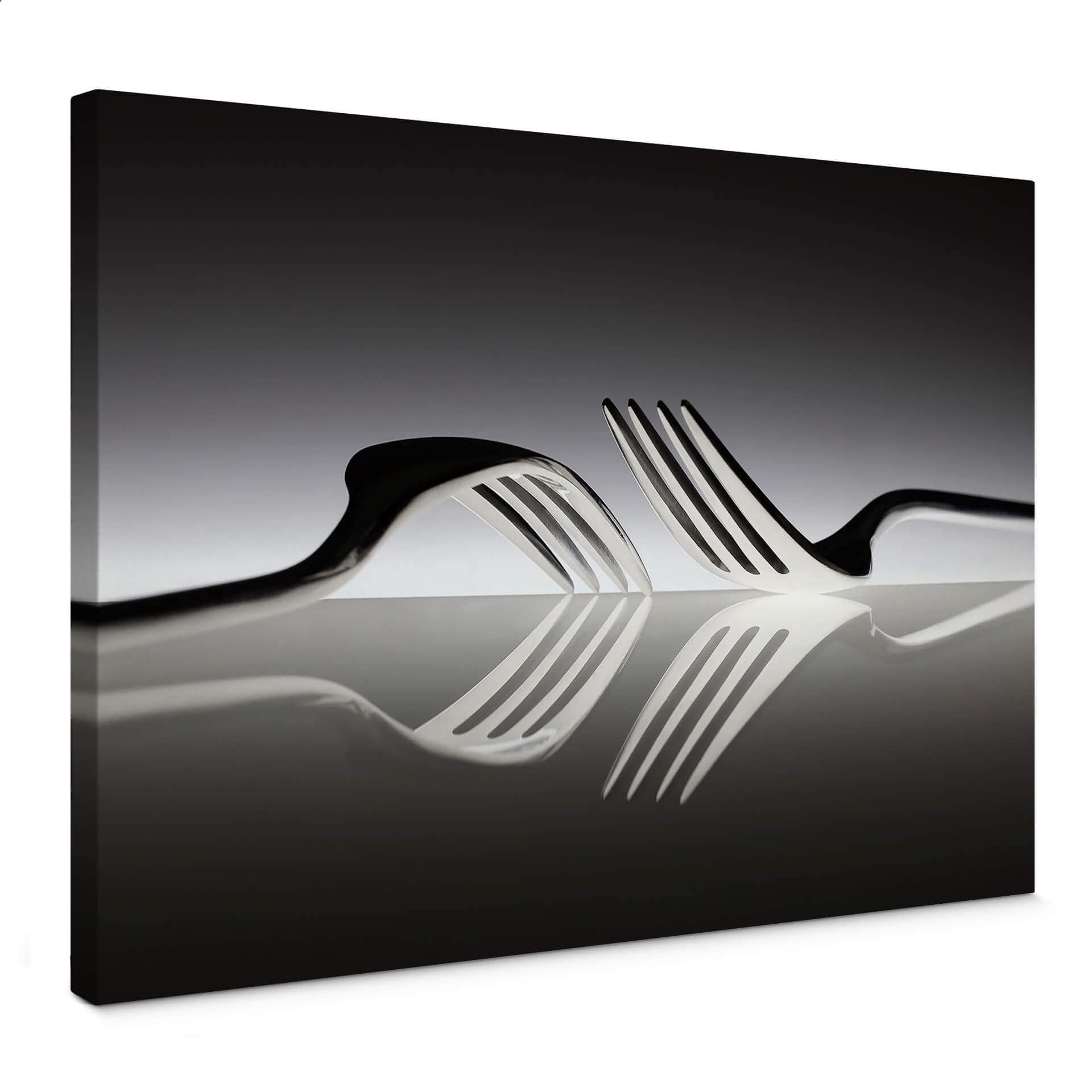 Canvasbillede - De Kogel - Silverware Reflection