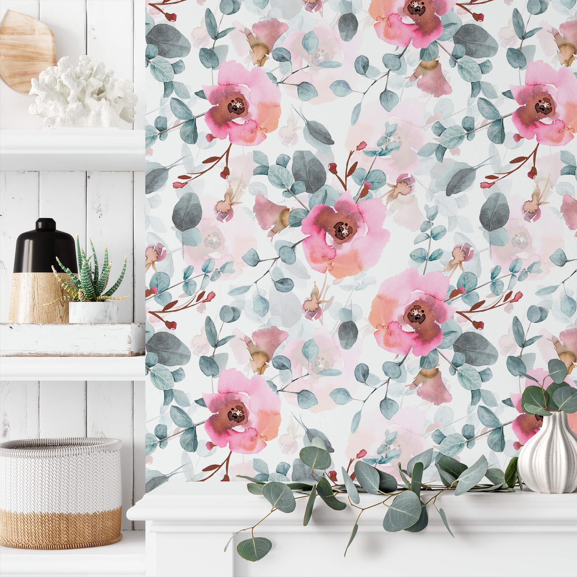 Patroonbehang UN Designs - Eucalyptustakken
