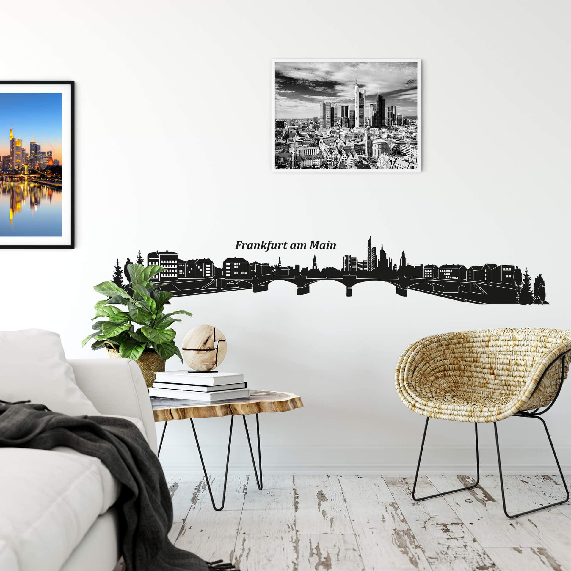 Muursticker Frankfurt Skyline 2