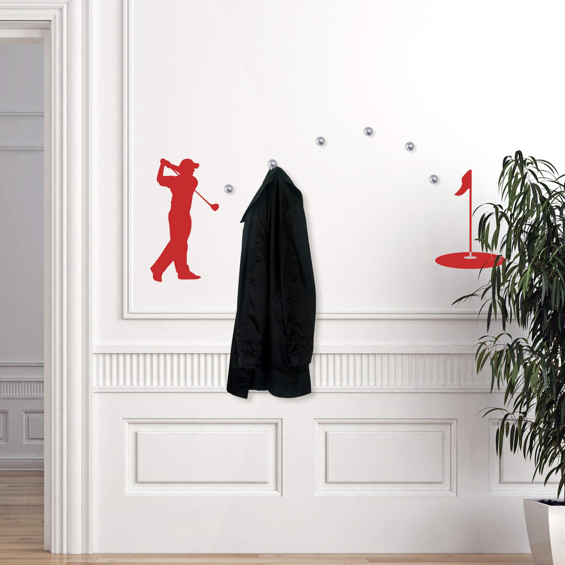 Golfspiller (incl. 6 kroge) wallsticker
