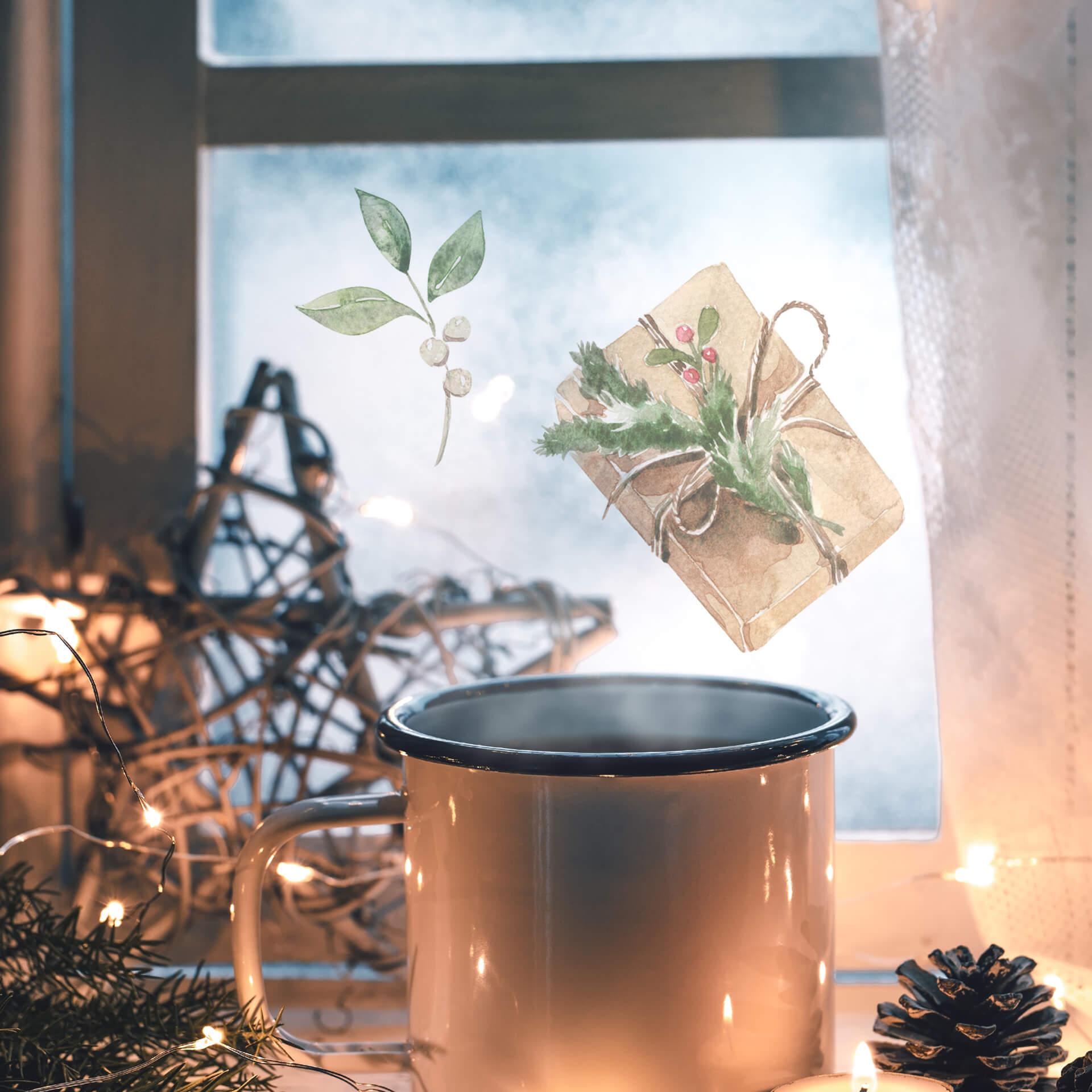 Raamfolie Stickerset Christmas Gifts (18-delig)
