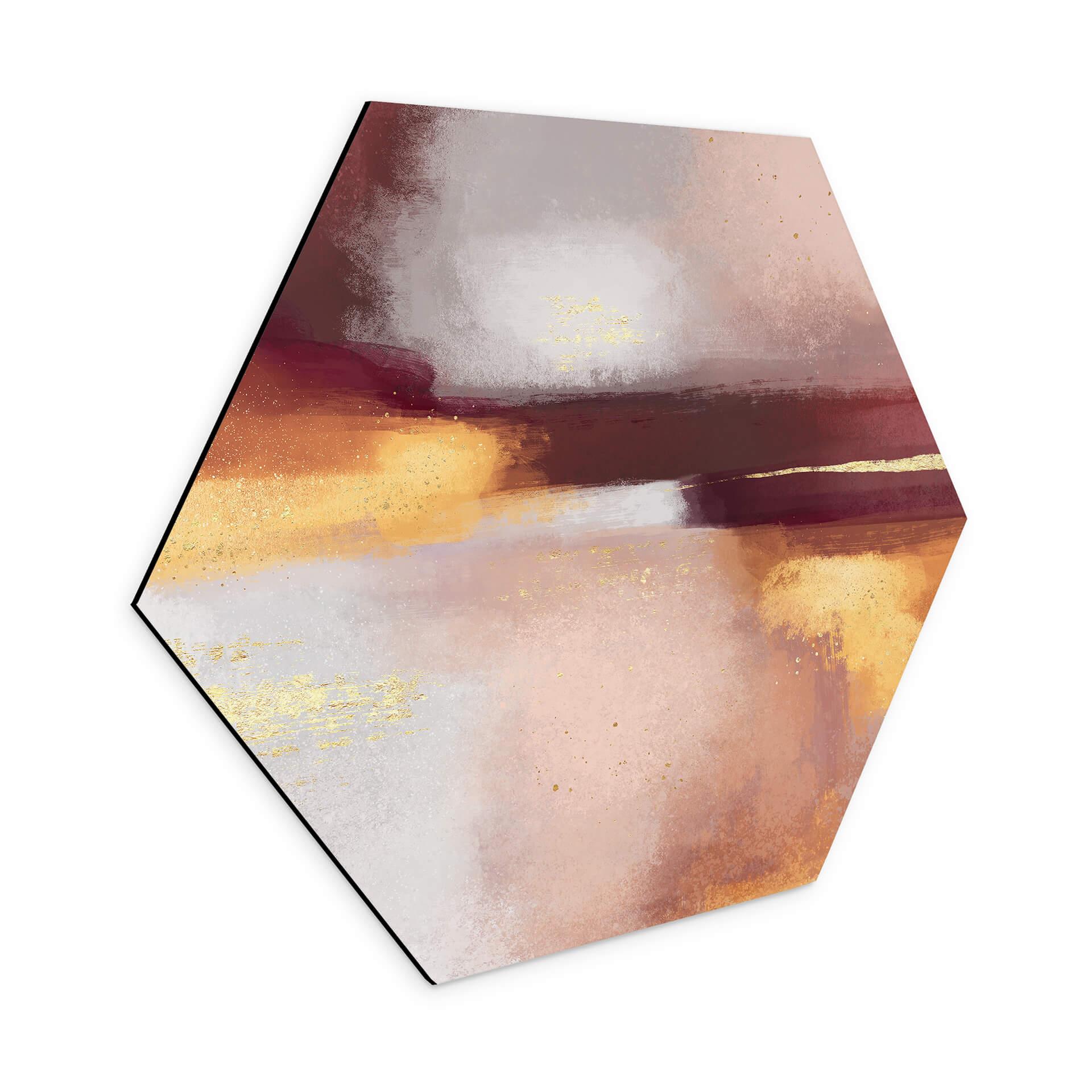 Hexagone - alu-Dibond Fredriksson - Bourgogne et ambre