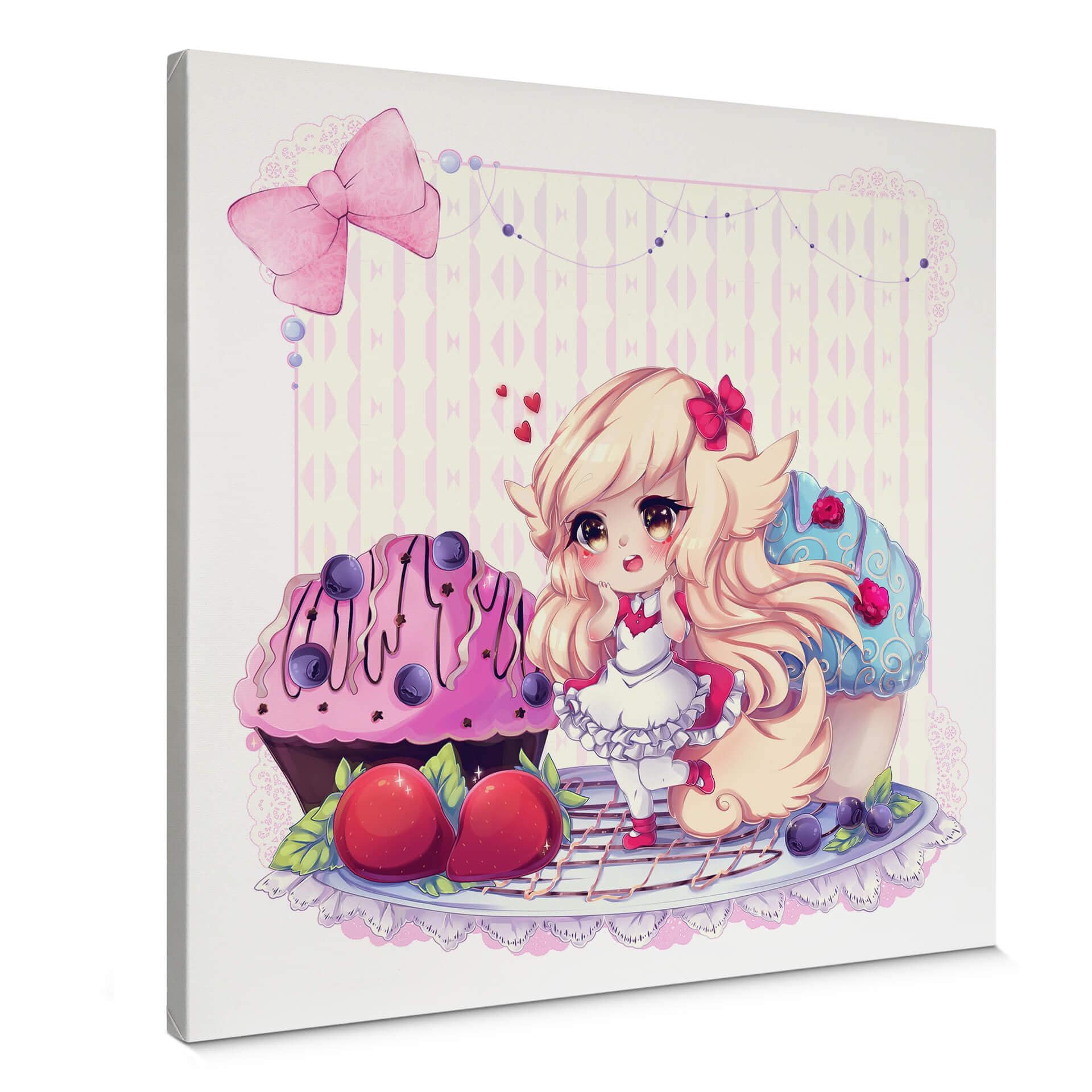 Canvastavla La Doll Blanche - Chibi Belle