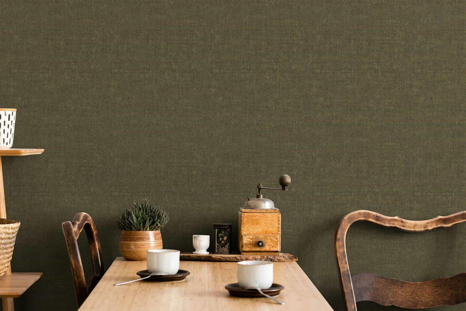 Vliesbehang modern structuur effen bruin uni