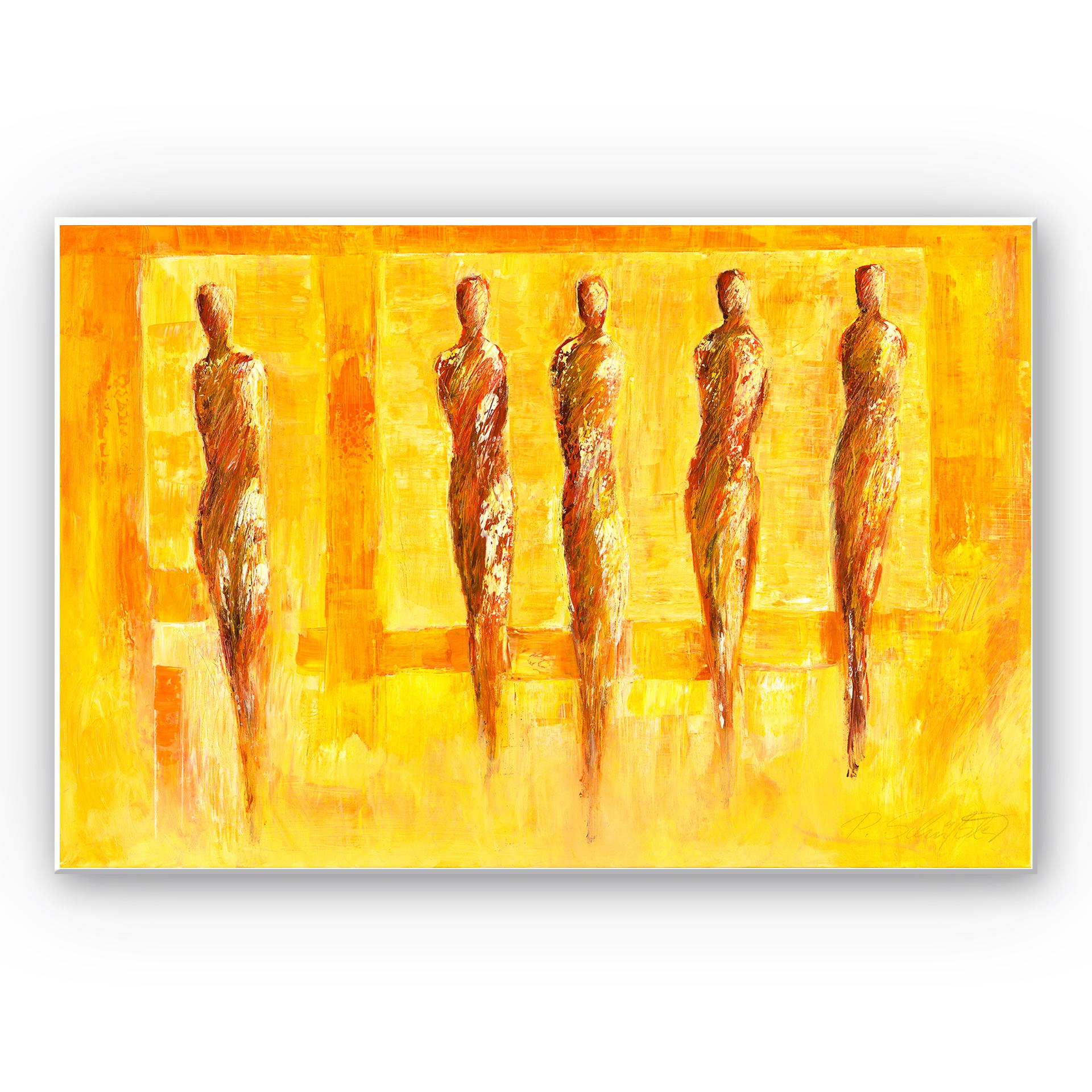 Tableau Forex - Schüßler - Cinq personnages en jaune