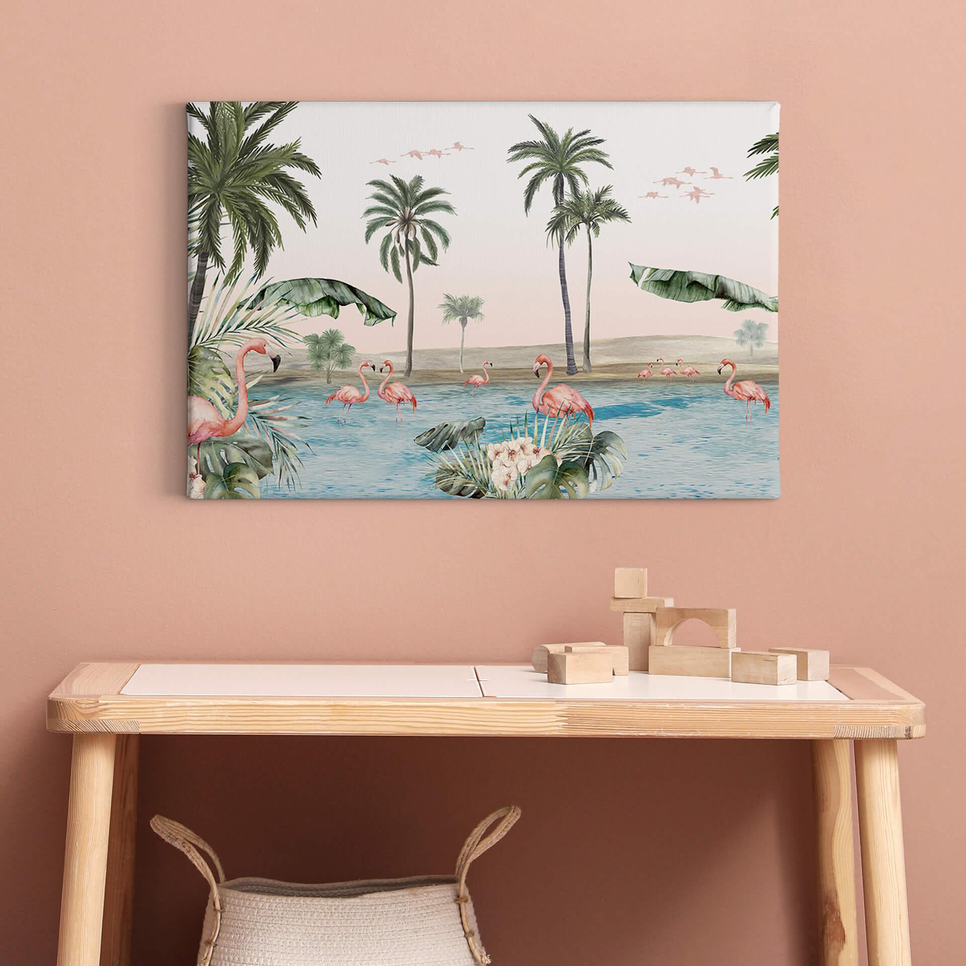 Obraz na płótnie Kikki Belle - Flamingo Oasis