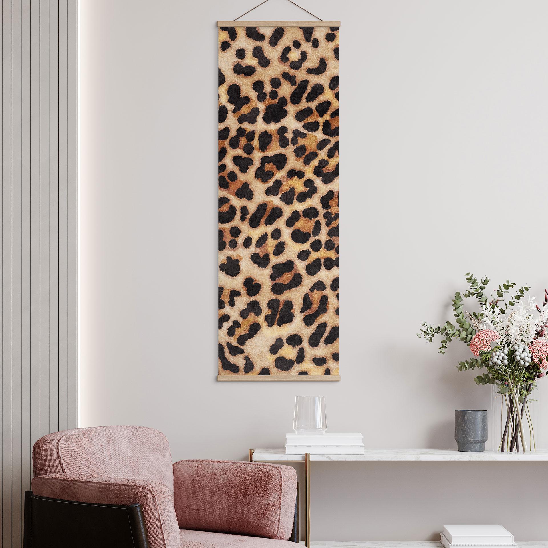 Tekstil plakat Vild leopard - Dyreprint - Tunaboylu - Panorama