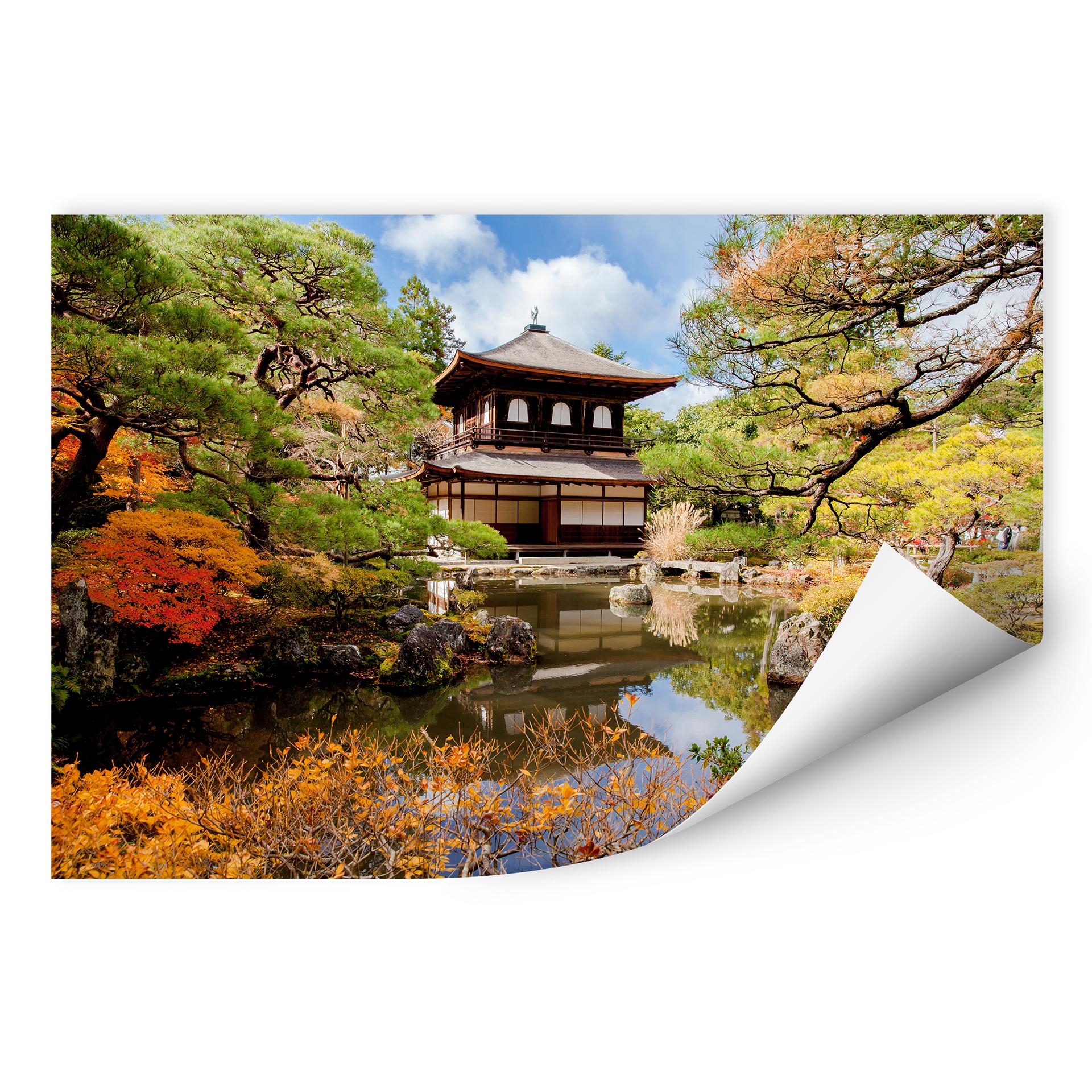 Zelfklevende Poster Japanse Tempel