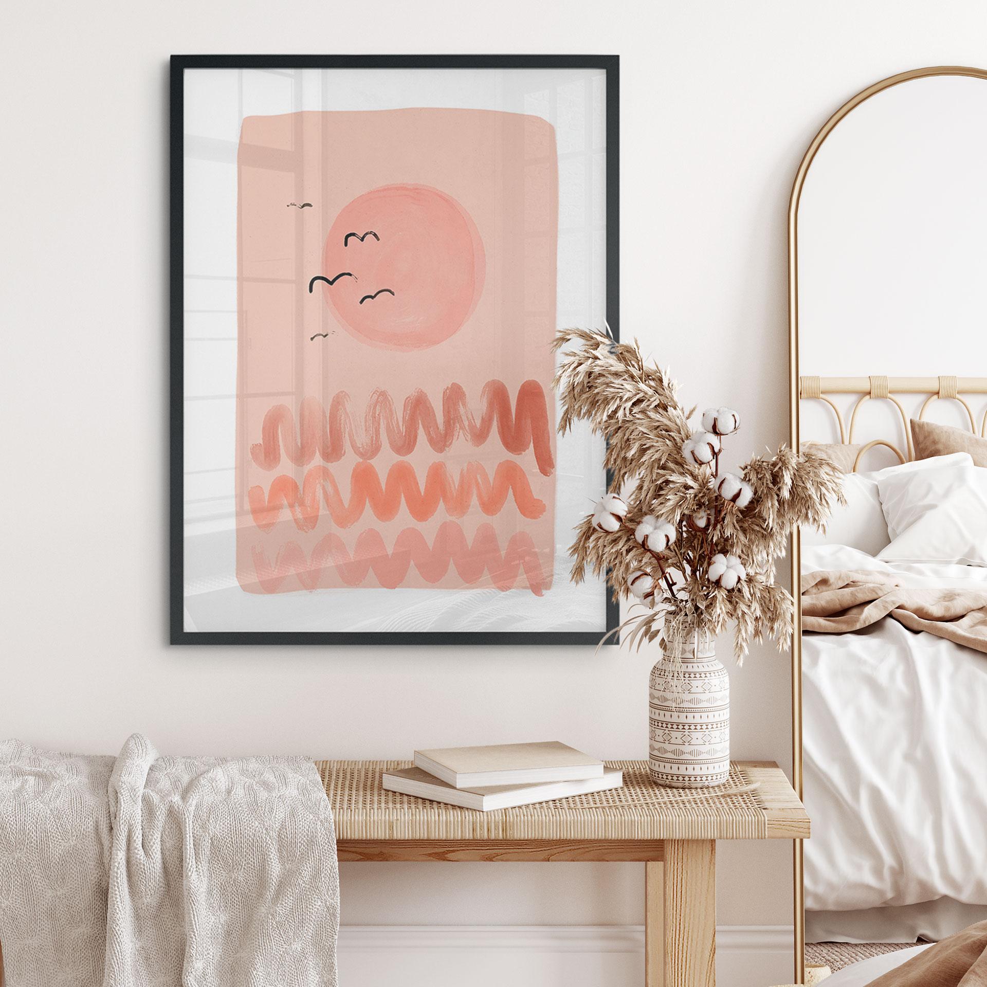 Plakat Ferskenfarvet solnedgang - Treechild