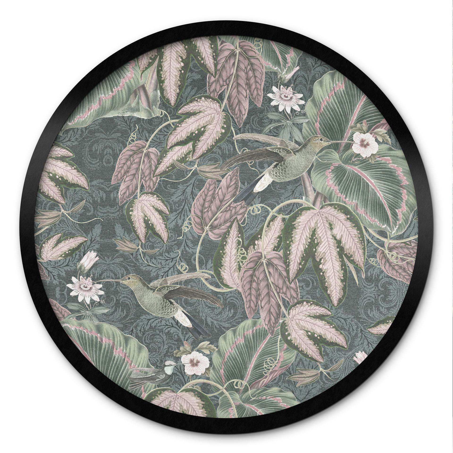 Plakat Kolibri i en tropisk skov - Bloomery Decor - Round