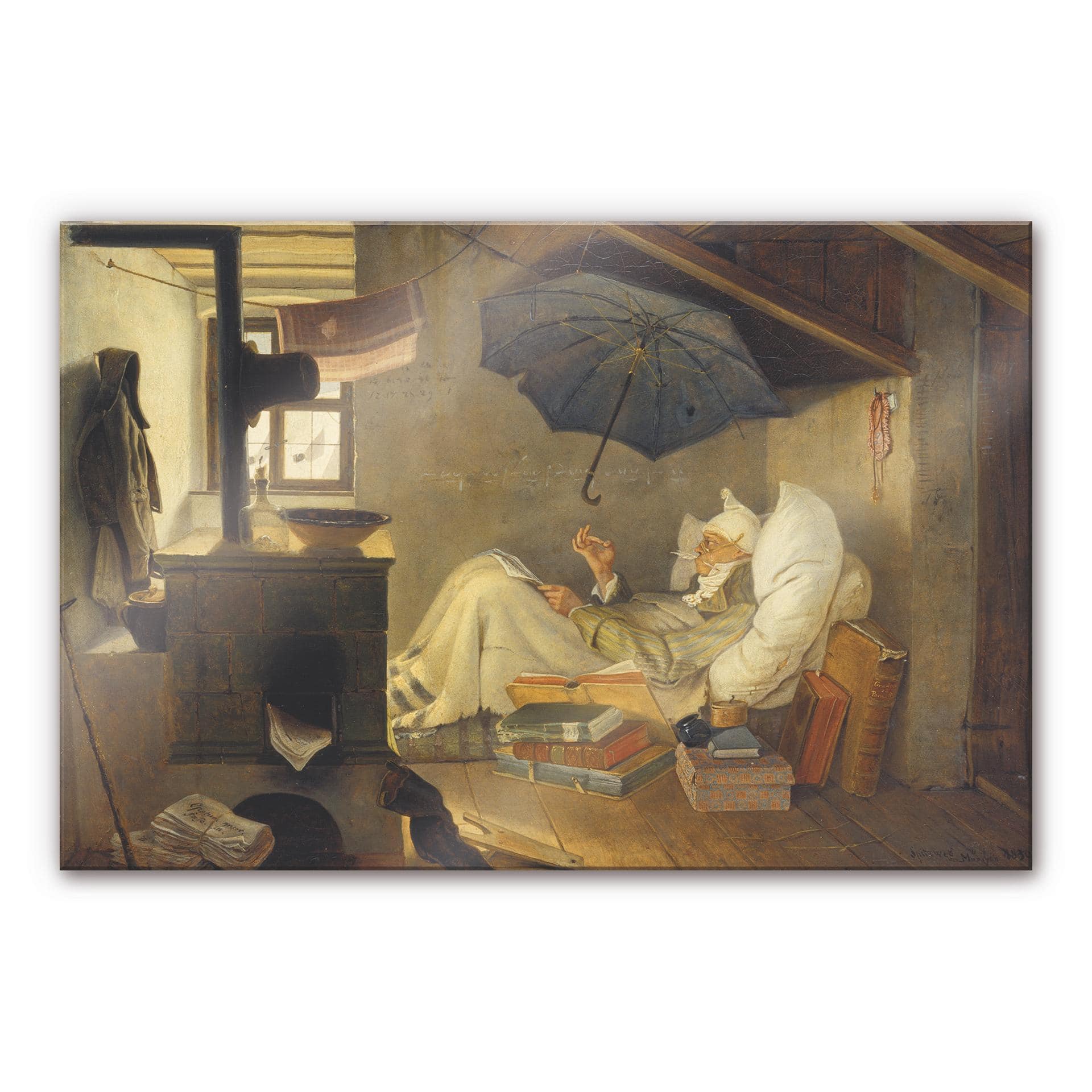 Akrylbillede Spitzweg - Den fattige digter