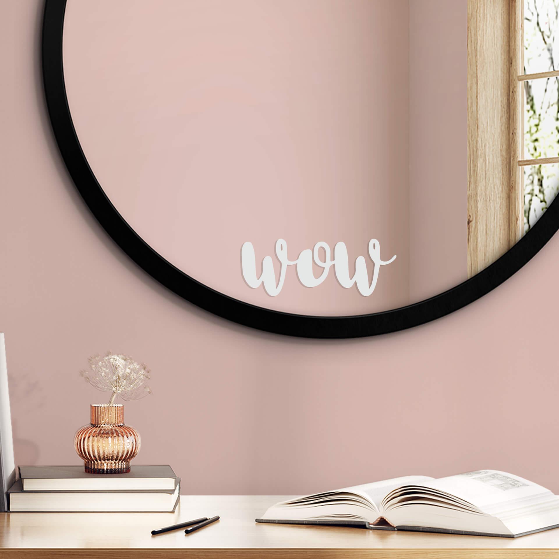 Wallsticker Spejlklistermærke WOW