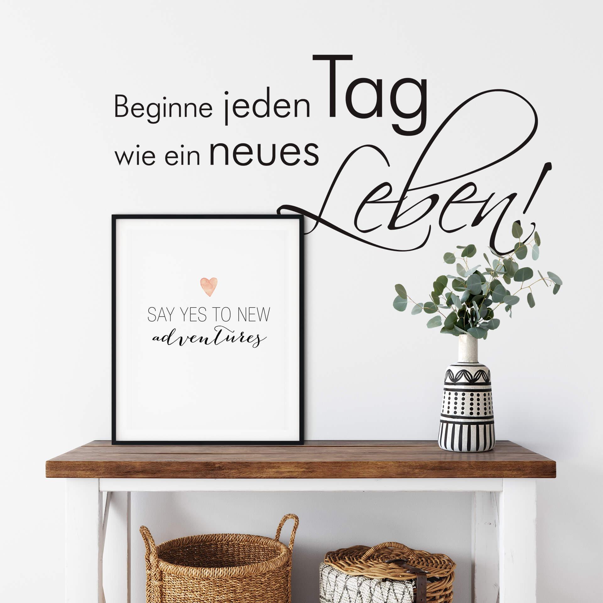 Wandtattoo Beginne jeden Tag 2