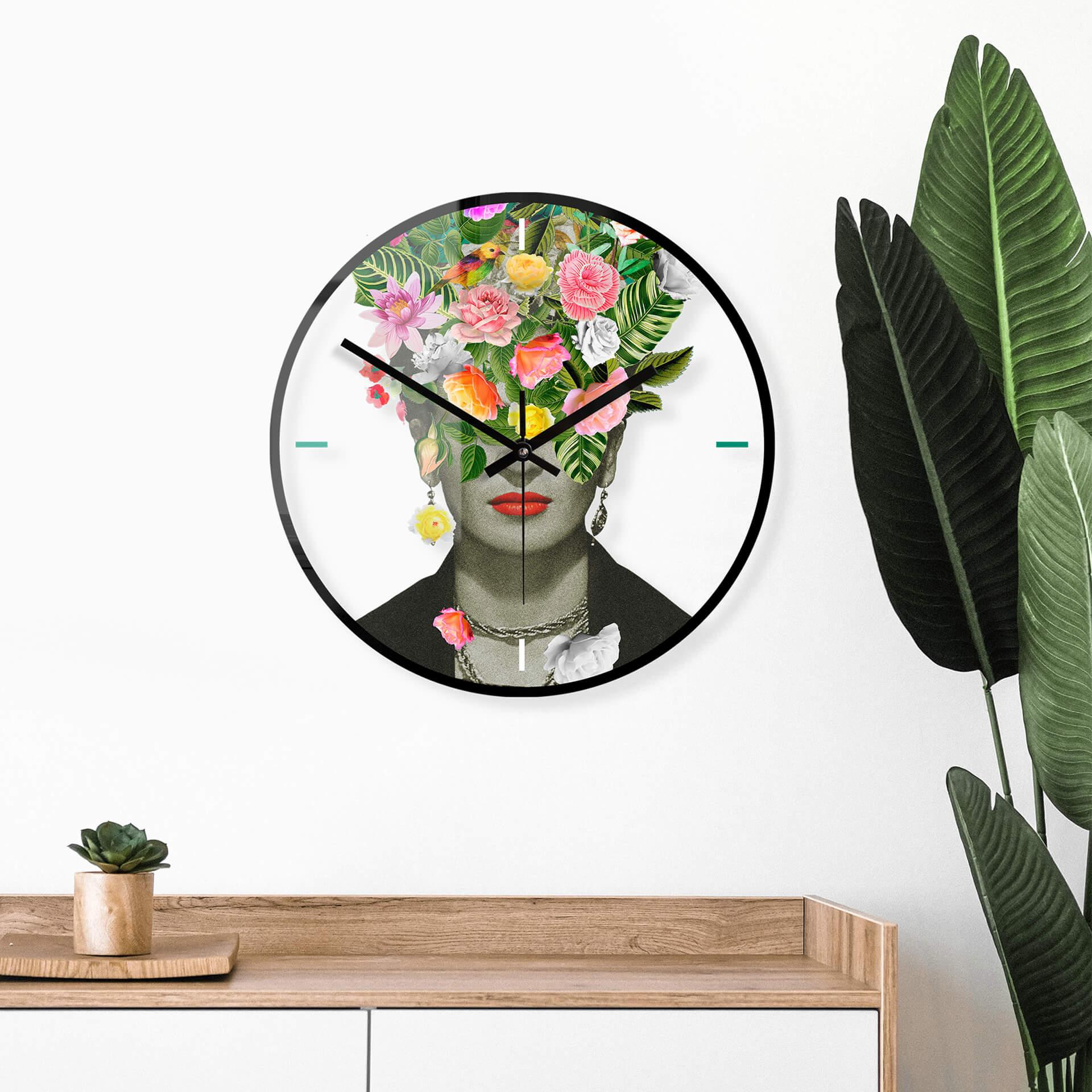 Wanduhr aus Glas - Frida Floral Studio - Frida Floral - Ø 30 cm