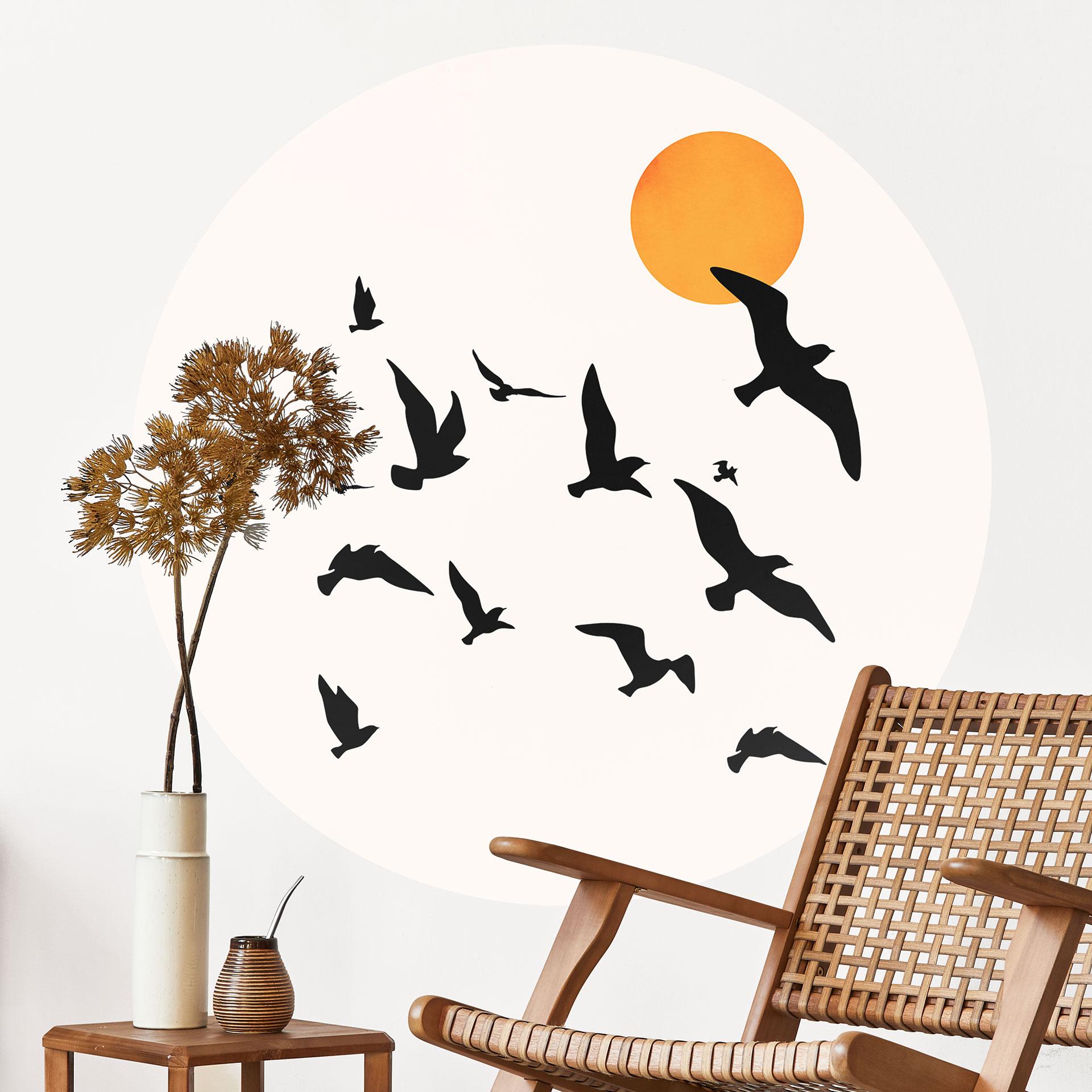 Wall Sticker Trækfugle på vej sydpå - Kubistika