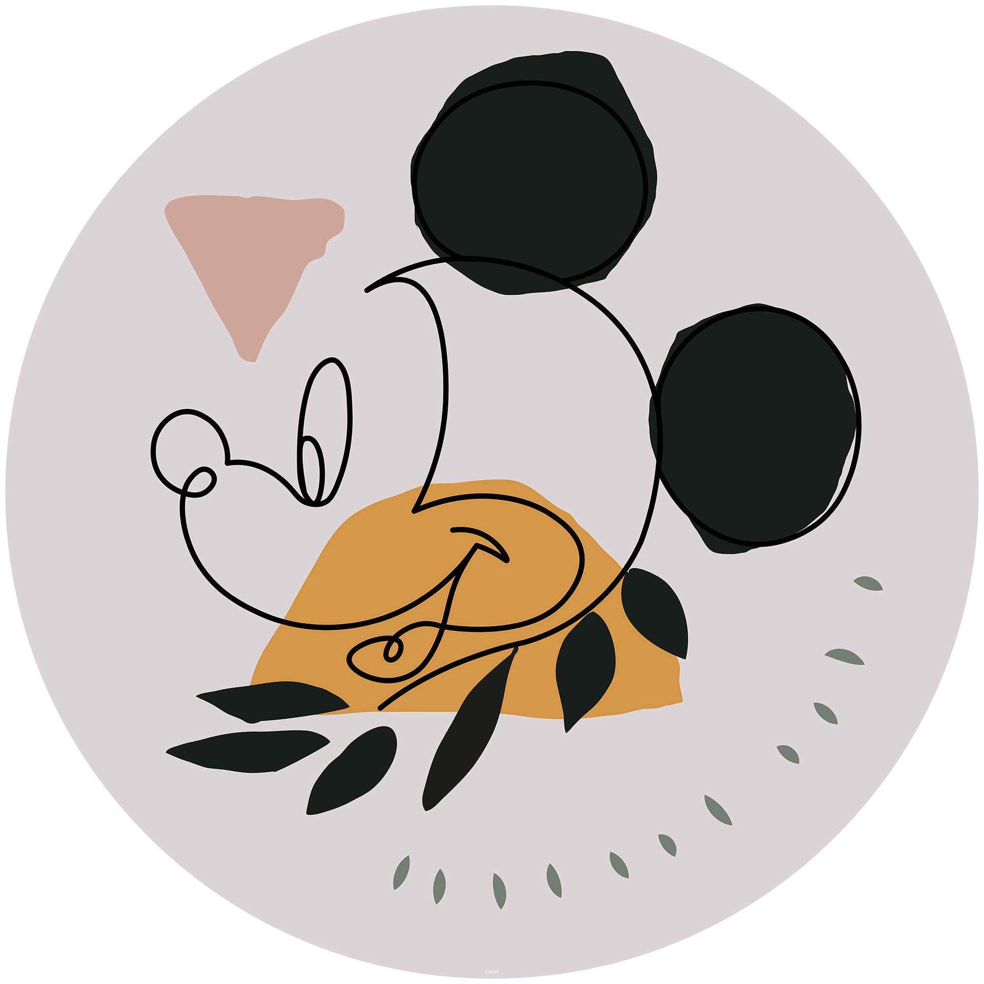 Selvklæbende tapet - Mickey Modern Art - 125 x 125 cm